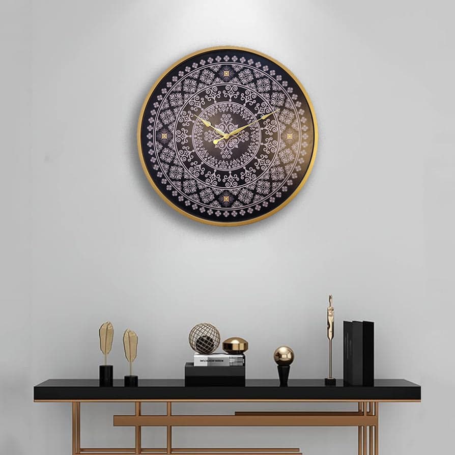 Entangled Elegance Mandala Wall Clock Art
