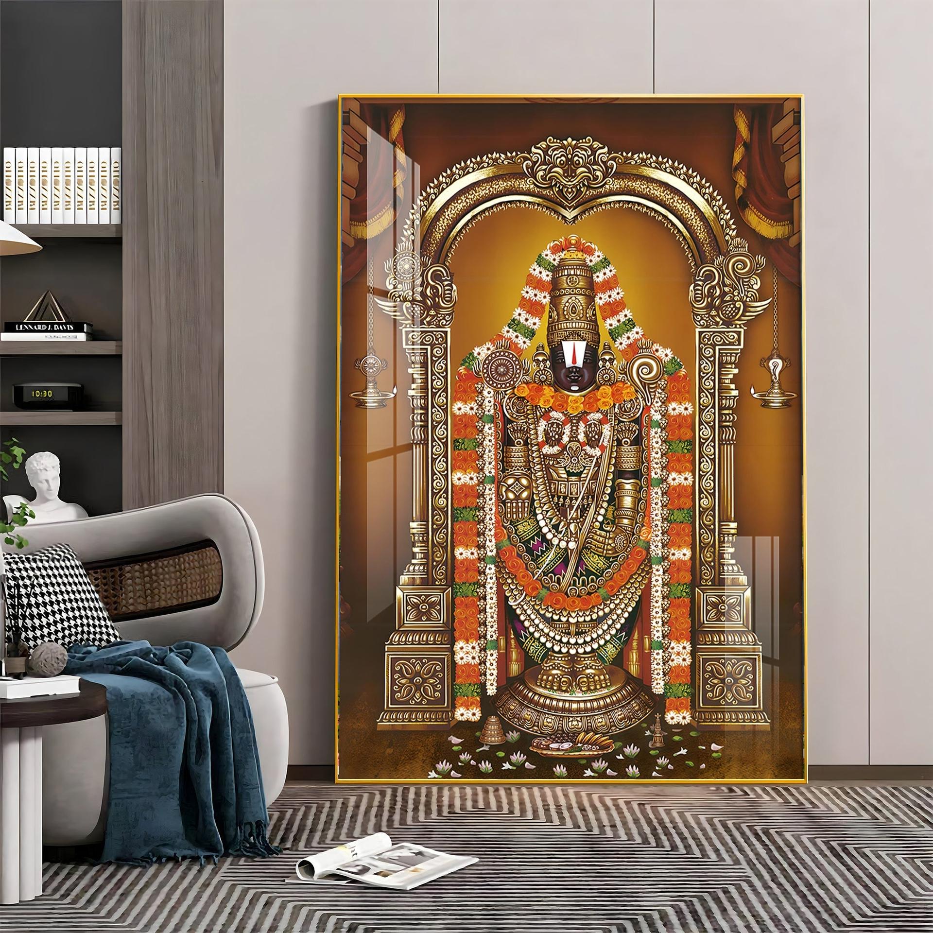 Majestic Lord Tirupati Balaji Premium Vertical Acrylic Wall Art - Image 9