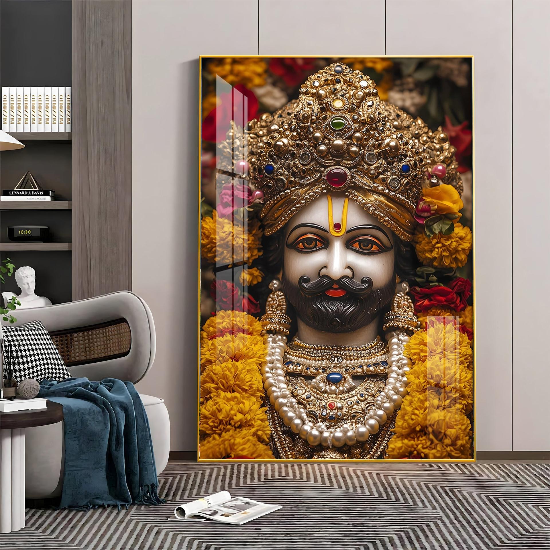 Shree Khatu Shyam Premium Vertical Acrylic Wall Art - Image 10