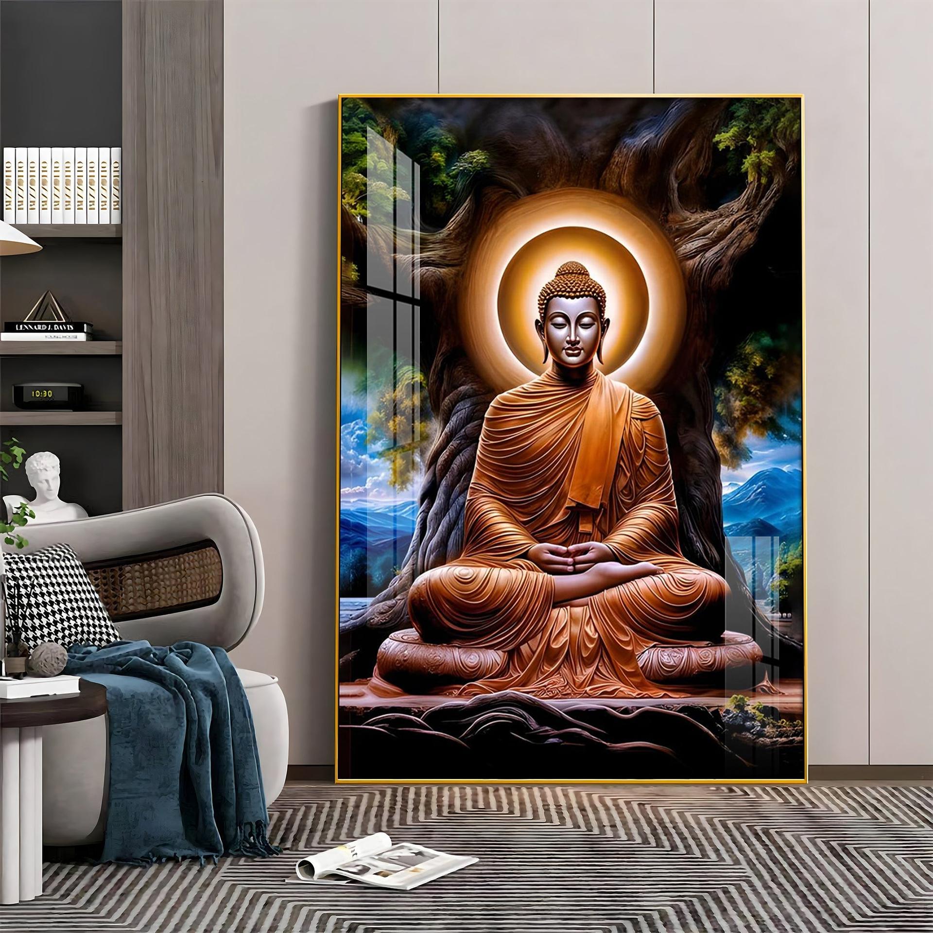 Masstone Buddha Premium Acrylic Vertical Wall Art - Image 2