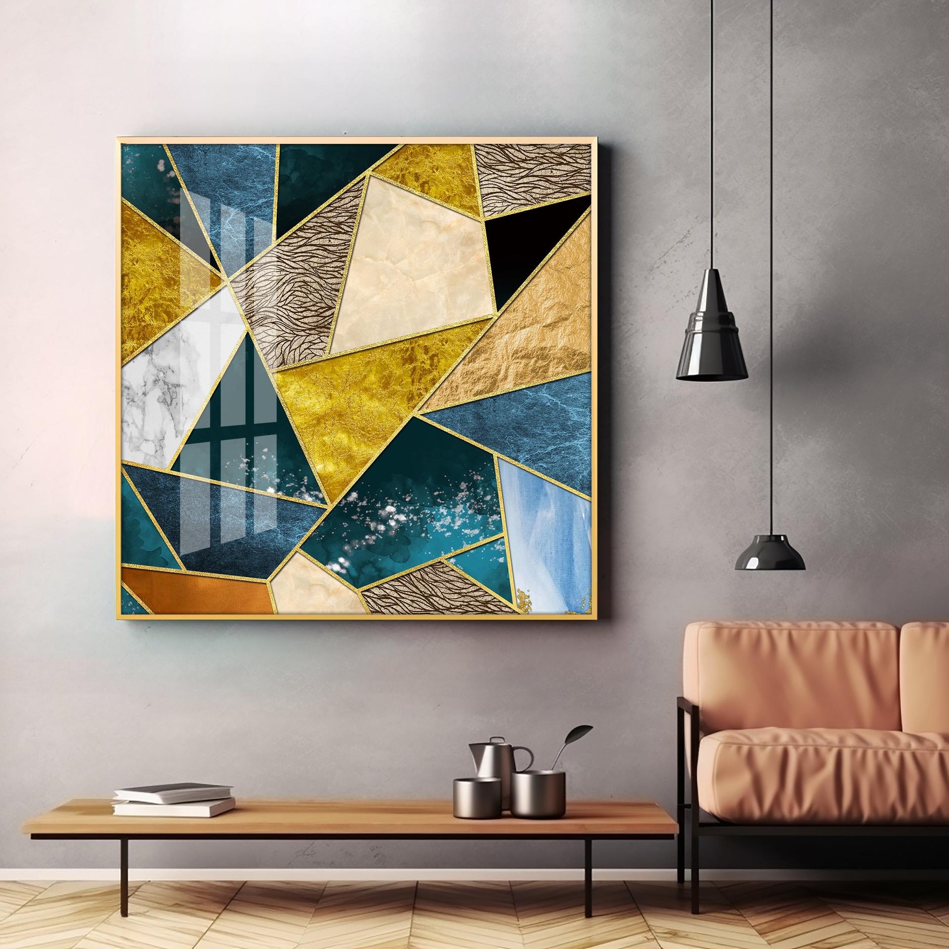 Abstract Colorful Patterns Premium Acrylic Square Wall Art - Image 3
