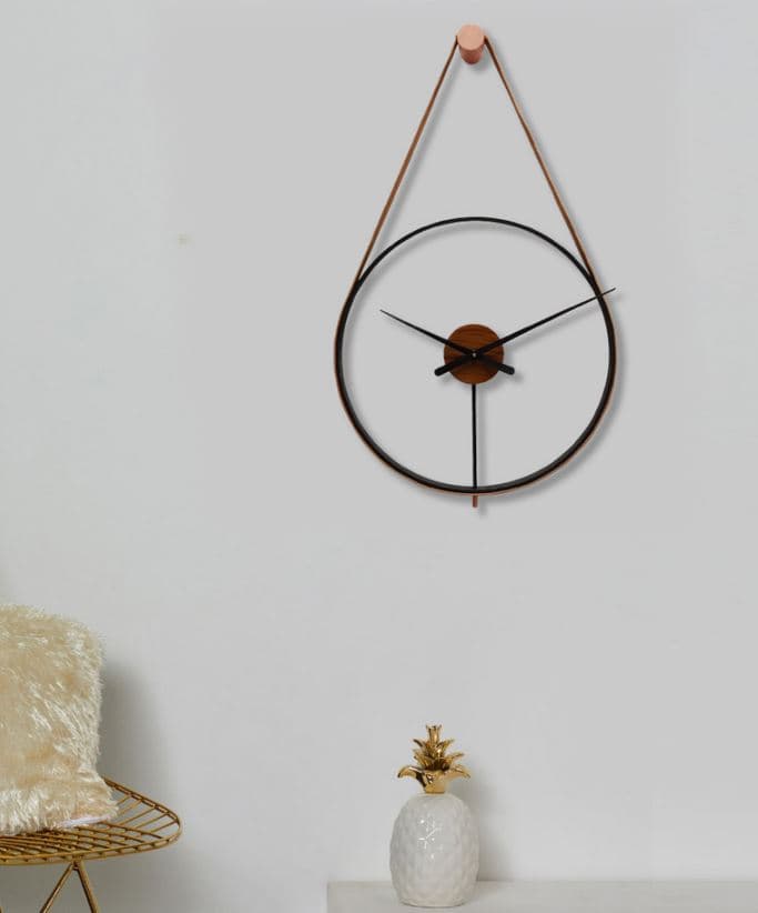 Modern Wooden Black Wall Clock