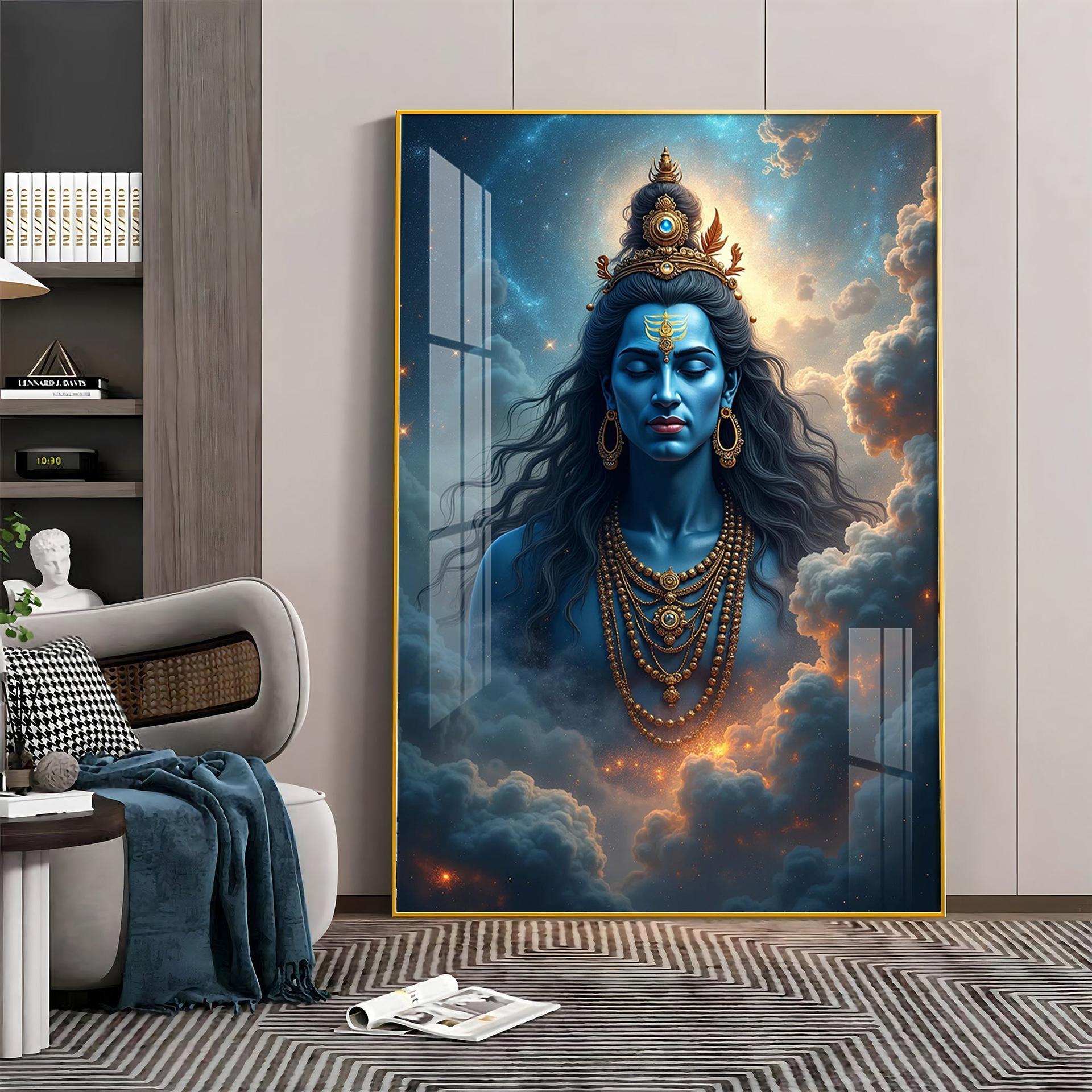 Celestial Shiva Sakti Premium Acrylic Wall Art - Image 5