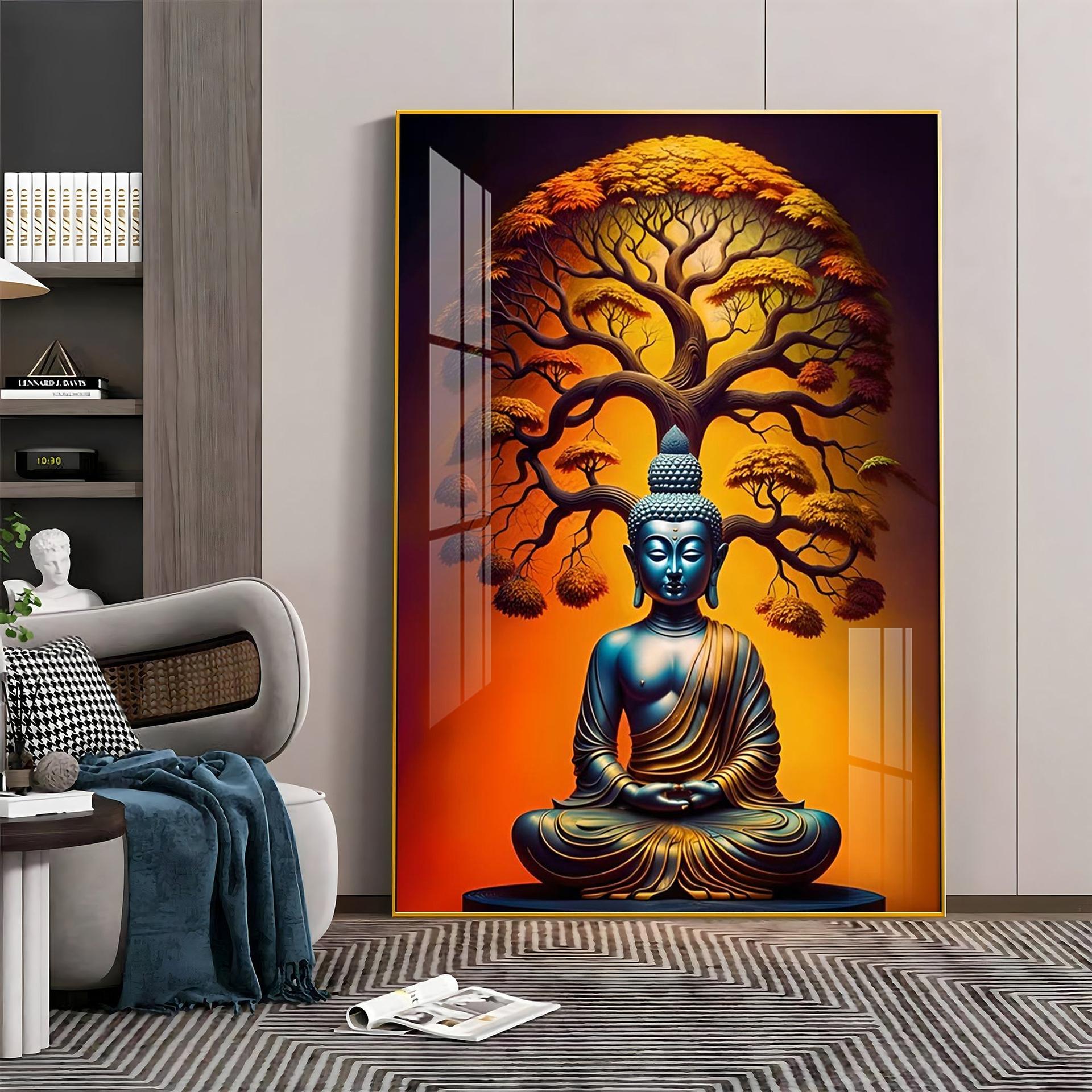 Enlighten Buddha Premium Acrylic Vertical Wall Art - Image 3