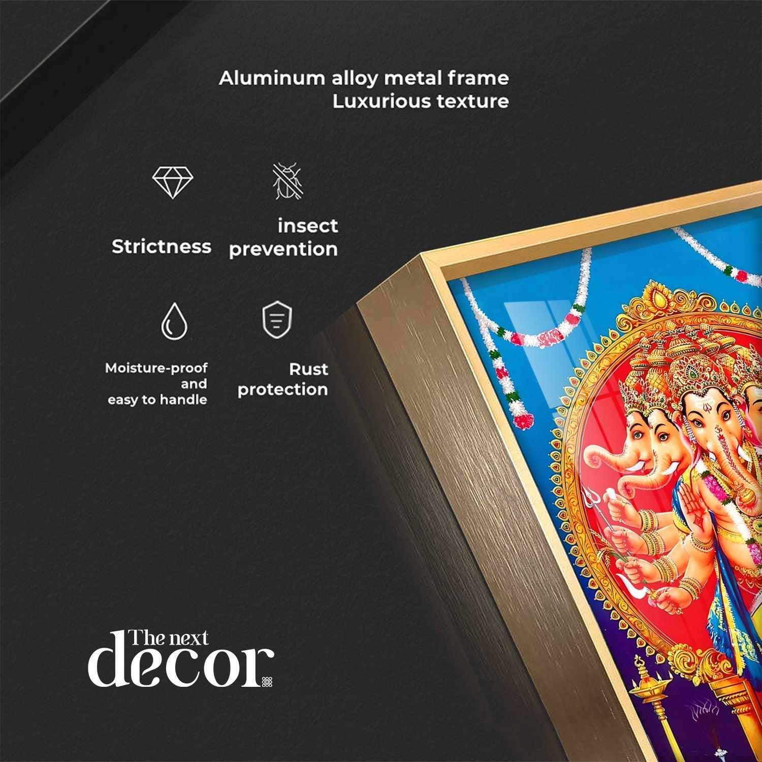 Ganesha's Embrace Premium Vertical Acrylic Wall Art - Image 3