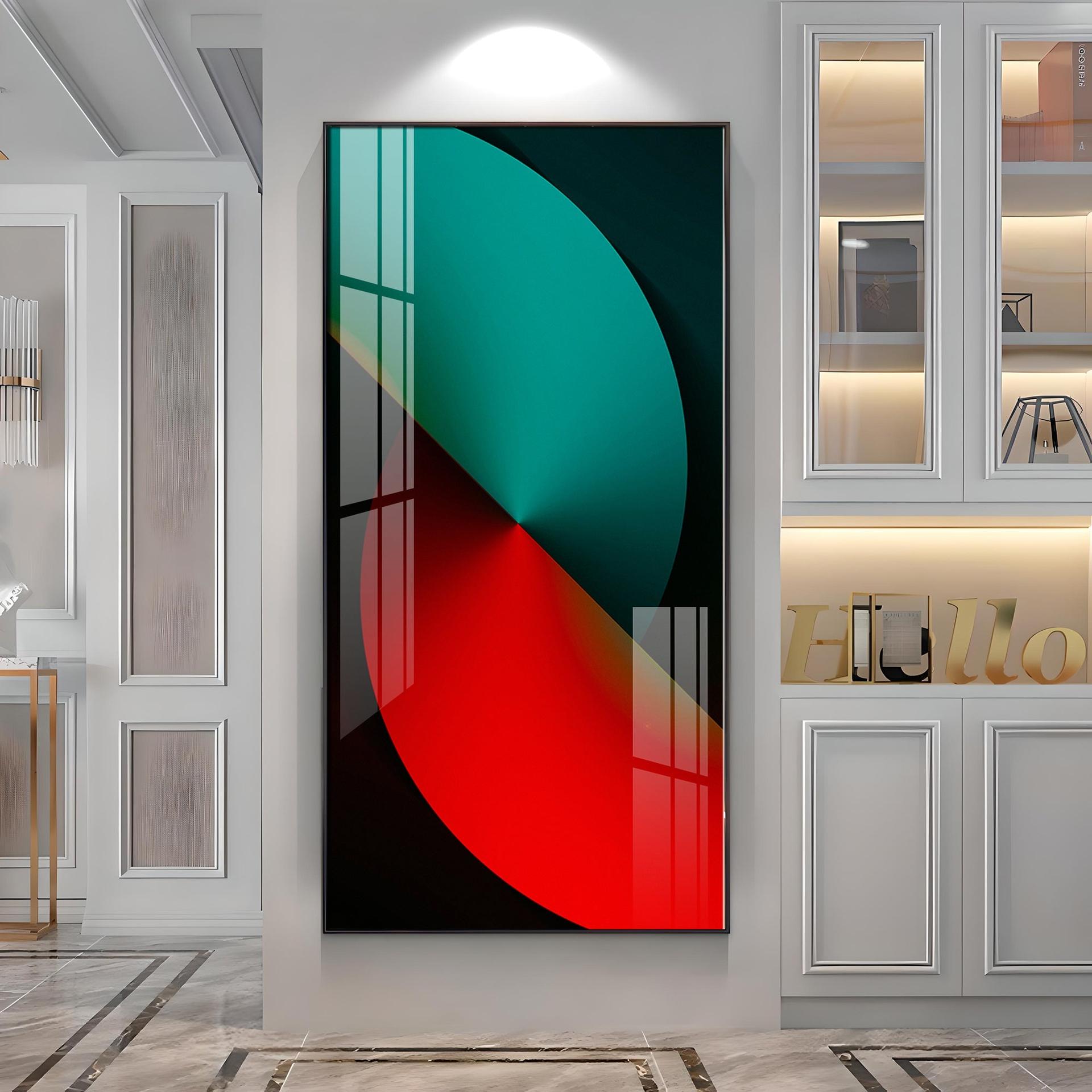 Sierra Dark Abstract Premium Acrylic Vertical Wall Art - Image 8