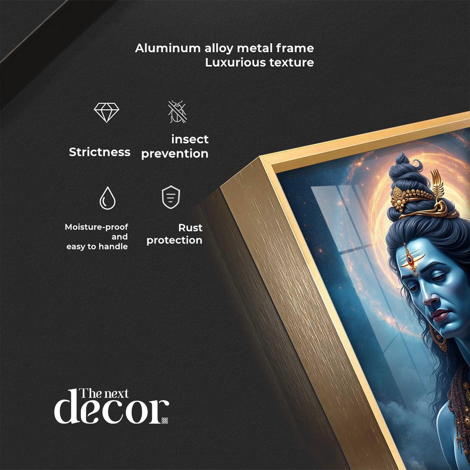 Sacred Vision Of Lord Shiva Premium Acrylic Wall Art - Image 6