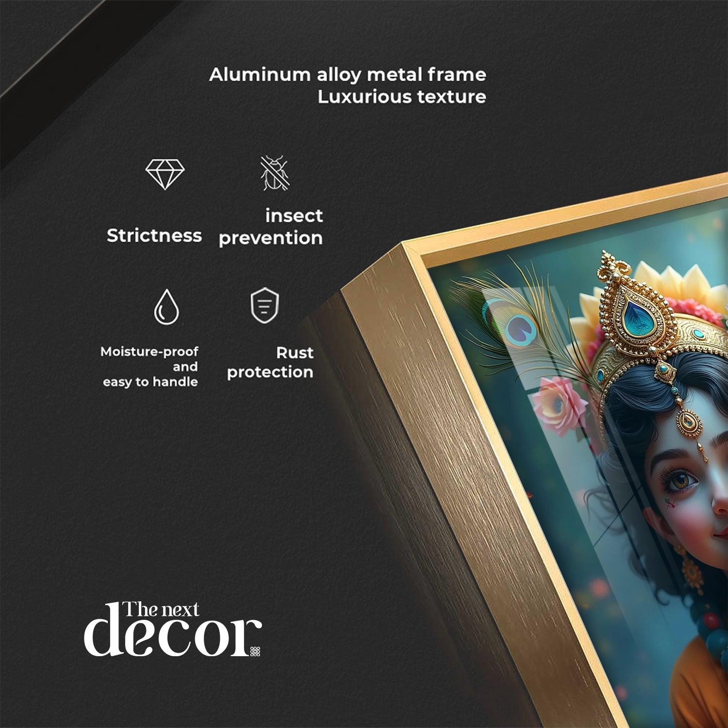 Little Krishna Resonance Premium Acrylic Wall Art - Image 8