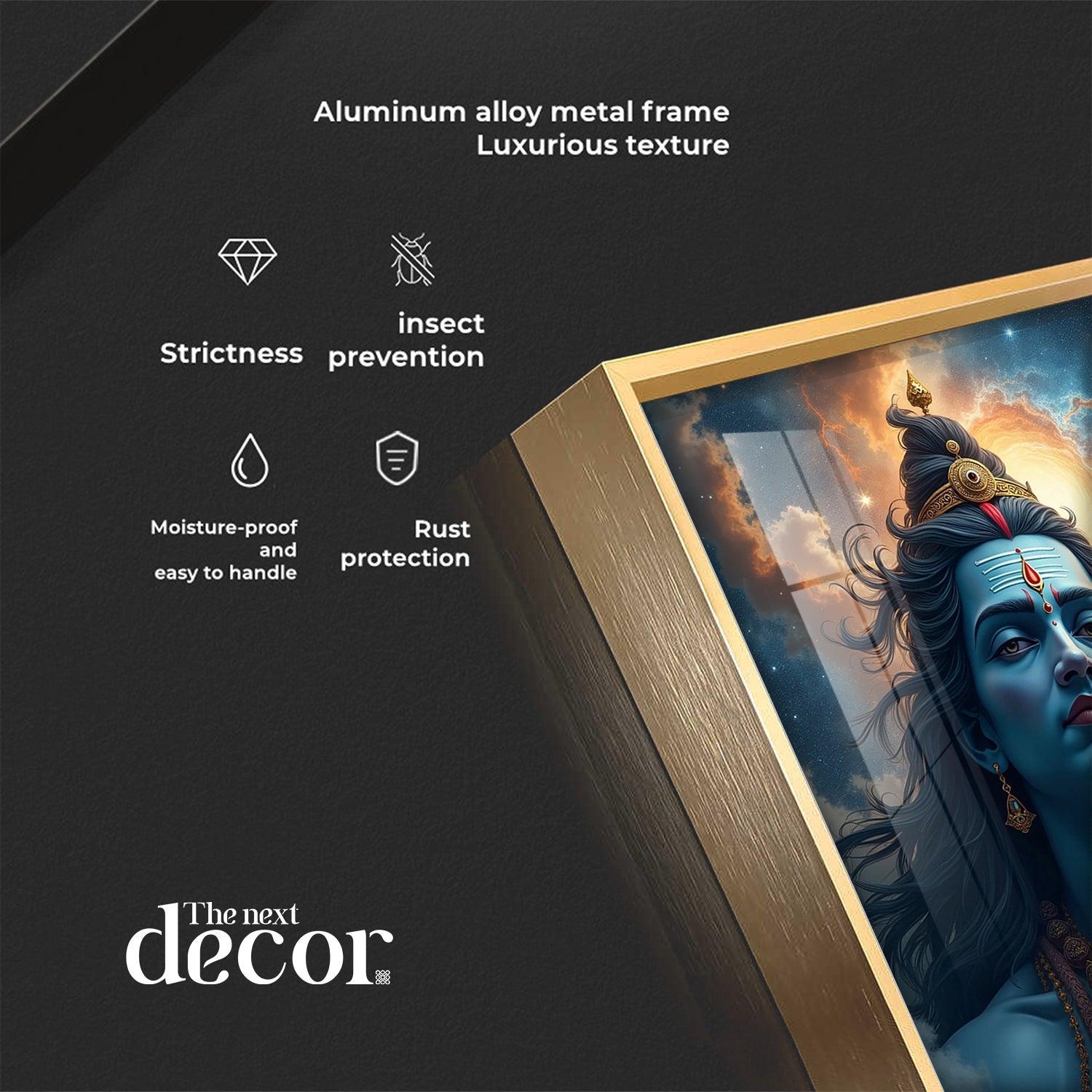 Lord Shiva In The Clouds Premium Acrylic Wall Art - Image 8