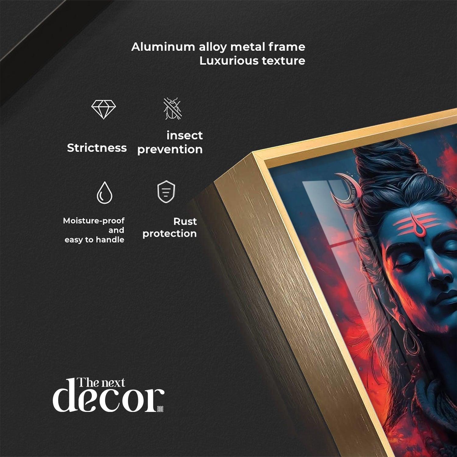 Eternal Essence Of Lord Shiva Premium Acrylic Wall Art - Image 7