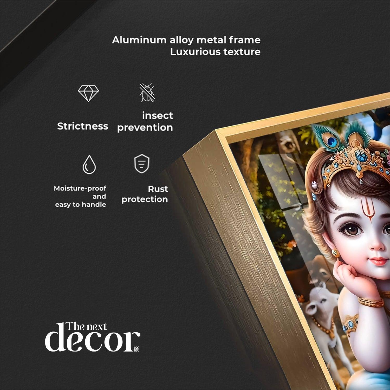 Little Krishna Reverberations Premium Vertical Acrylic Wall Art - Image 11