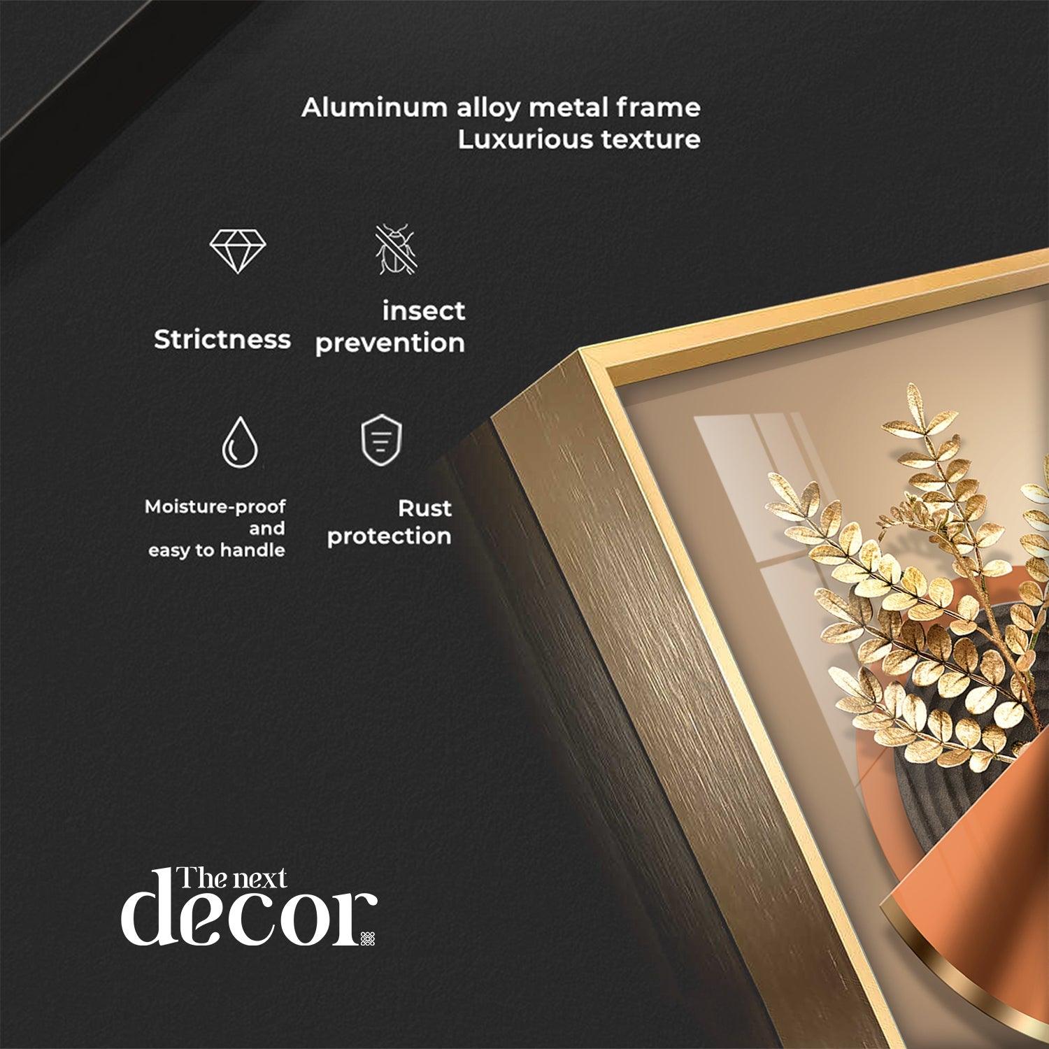 Aura Golden Petals Luxury Crystal Vertical Wall Art - Image 7