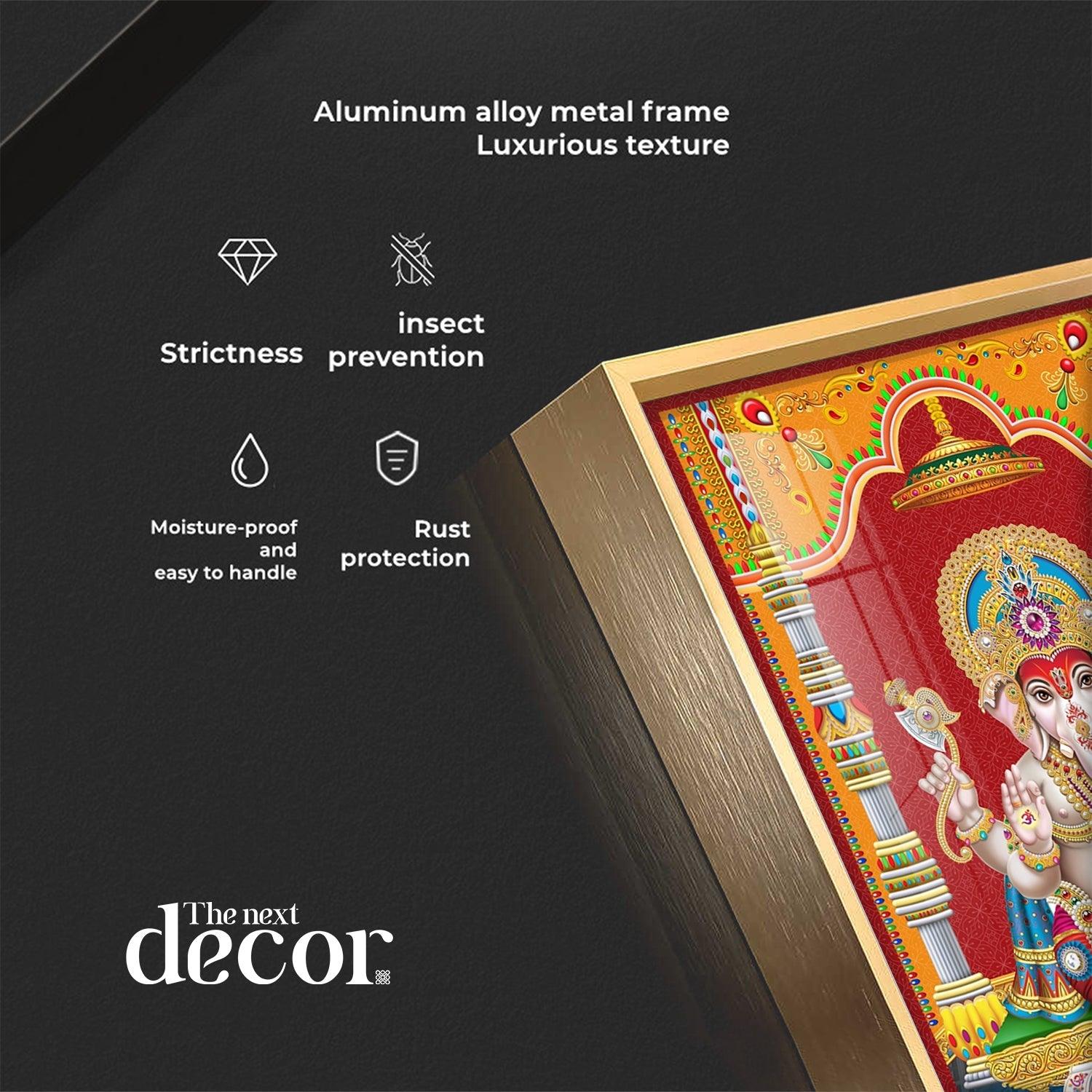 Divine Ganesha Premium Acrylic Vertical Wall Art - Image 9