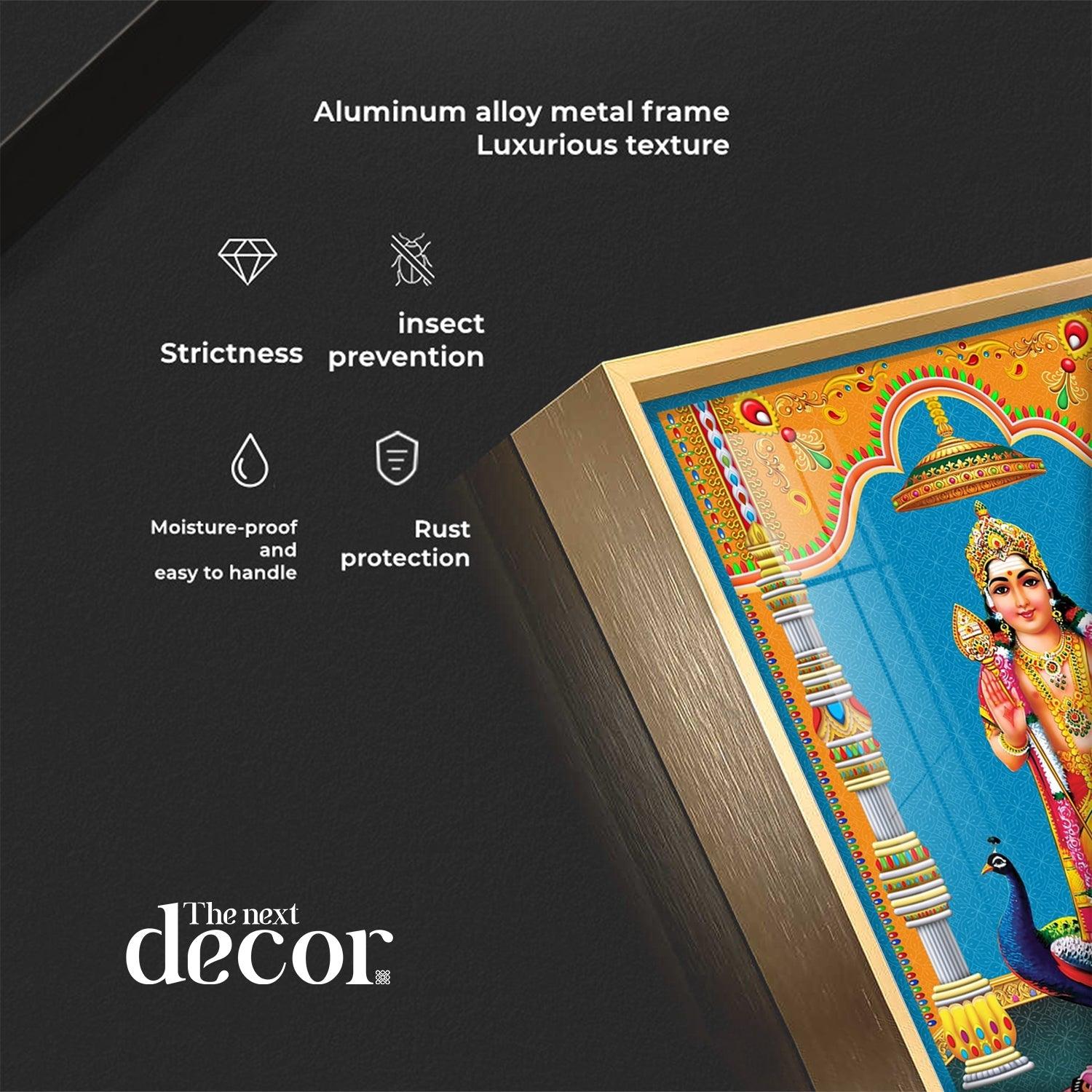 God Murugan Kartikeya Premium Acrylic Vertical Wall Art - Image 8