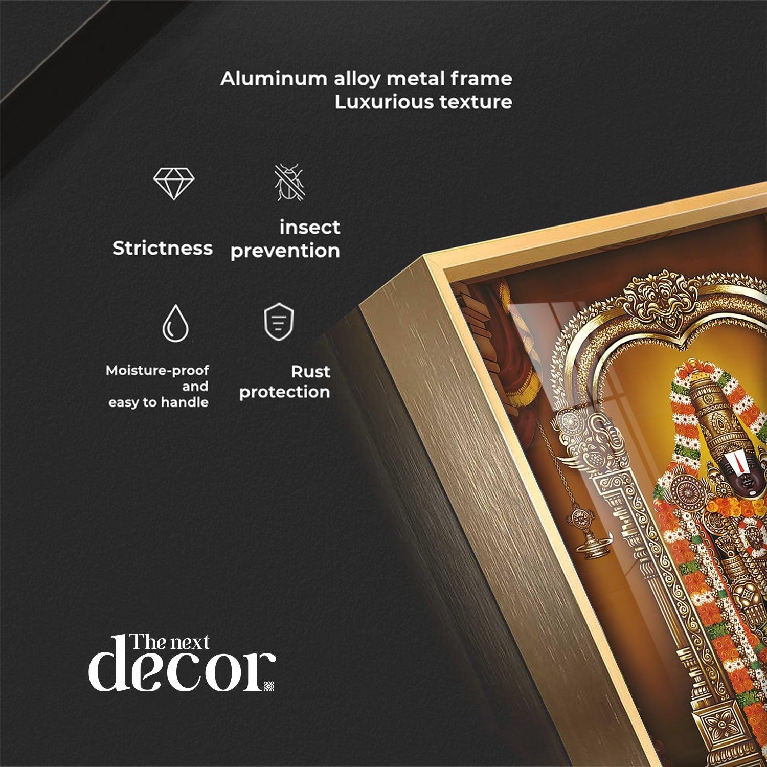 Majestic Lord Tirupati Balaji Premium Vertical Acrylic Wall Art - Image 10