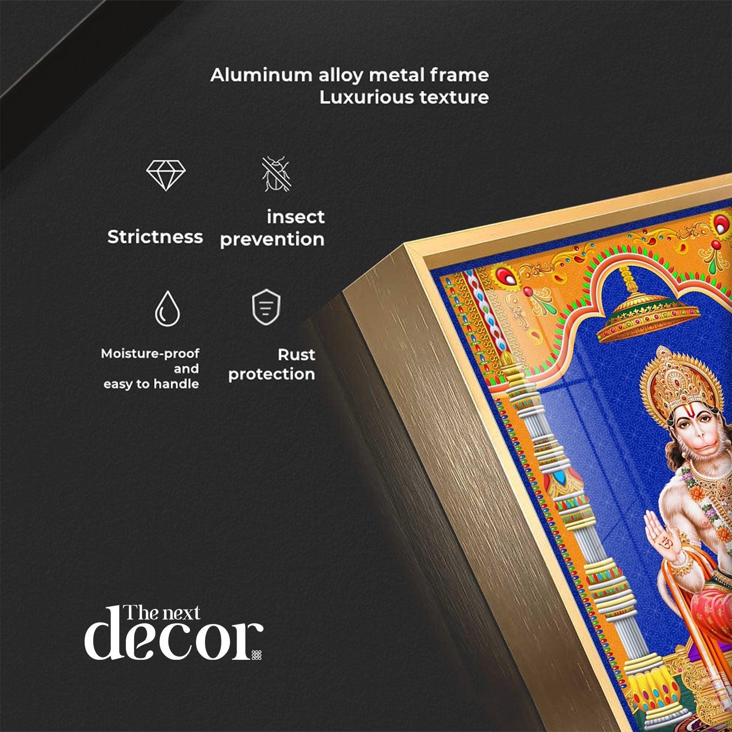 Divine Lord Hanuman Premium Acrylic Vertical Wall Art - Image 10