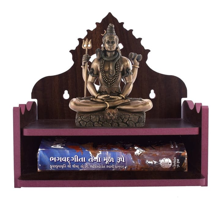 Wooden Small Temple Mandir Pooja Ghar For Home And Office Wall Hanging Beautiful Om Home Temple - Image 8