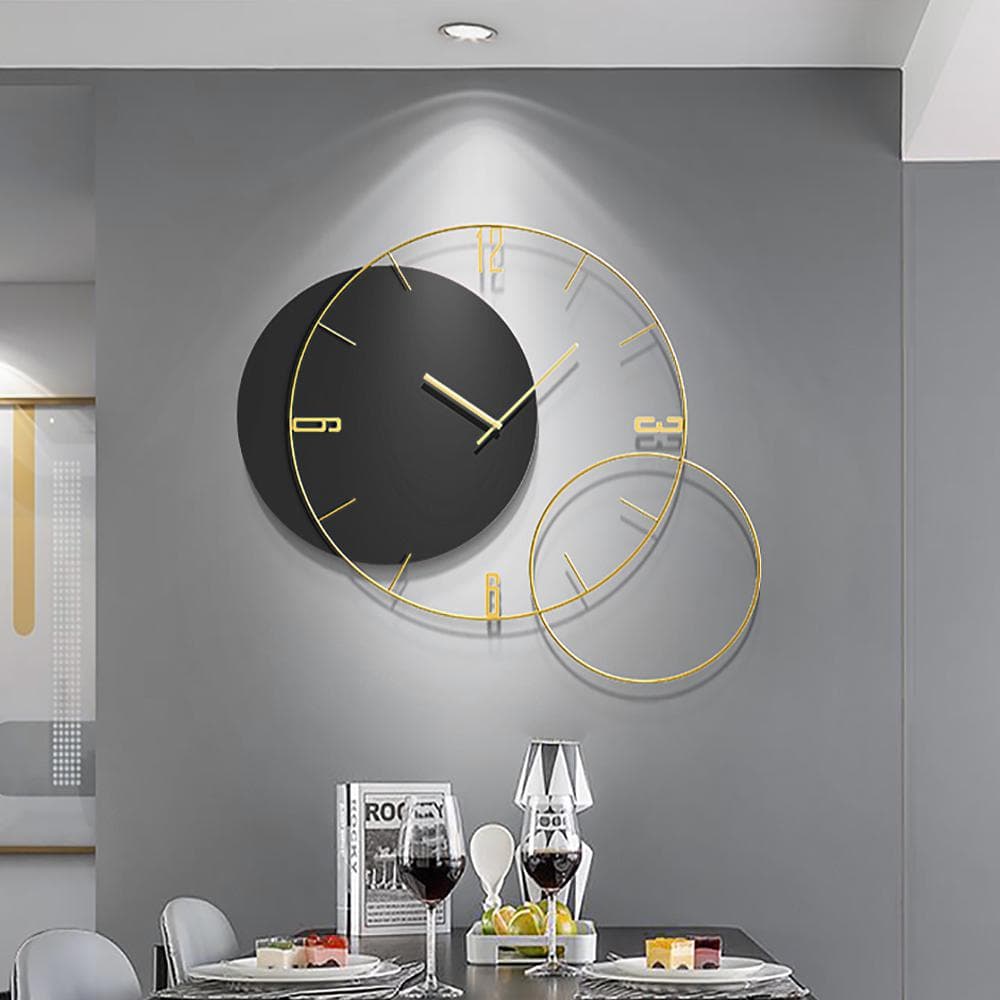 Oversized Metal Wall Clock Art - Image 3