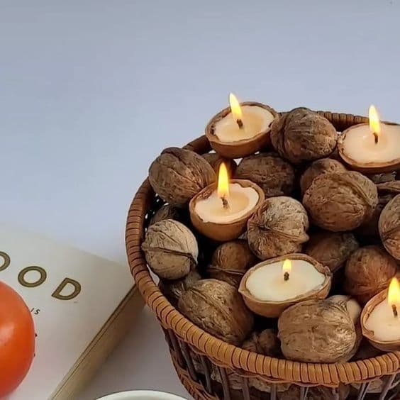 Floating Walnut Candle (pack Of 10)