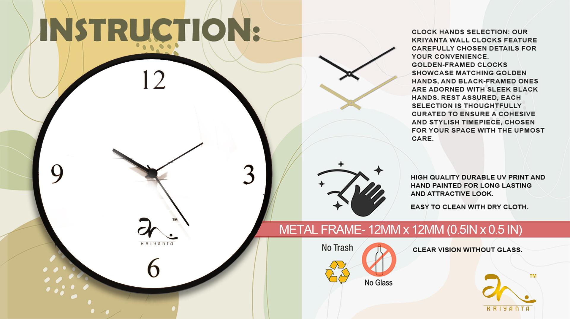 Modern Rose Wall Clock Art - Image 6