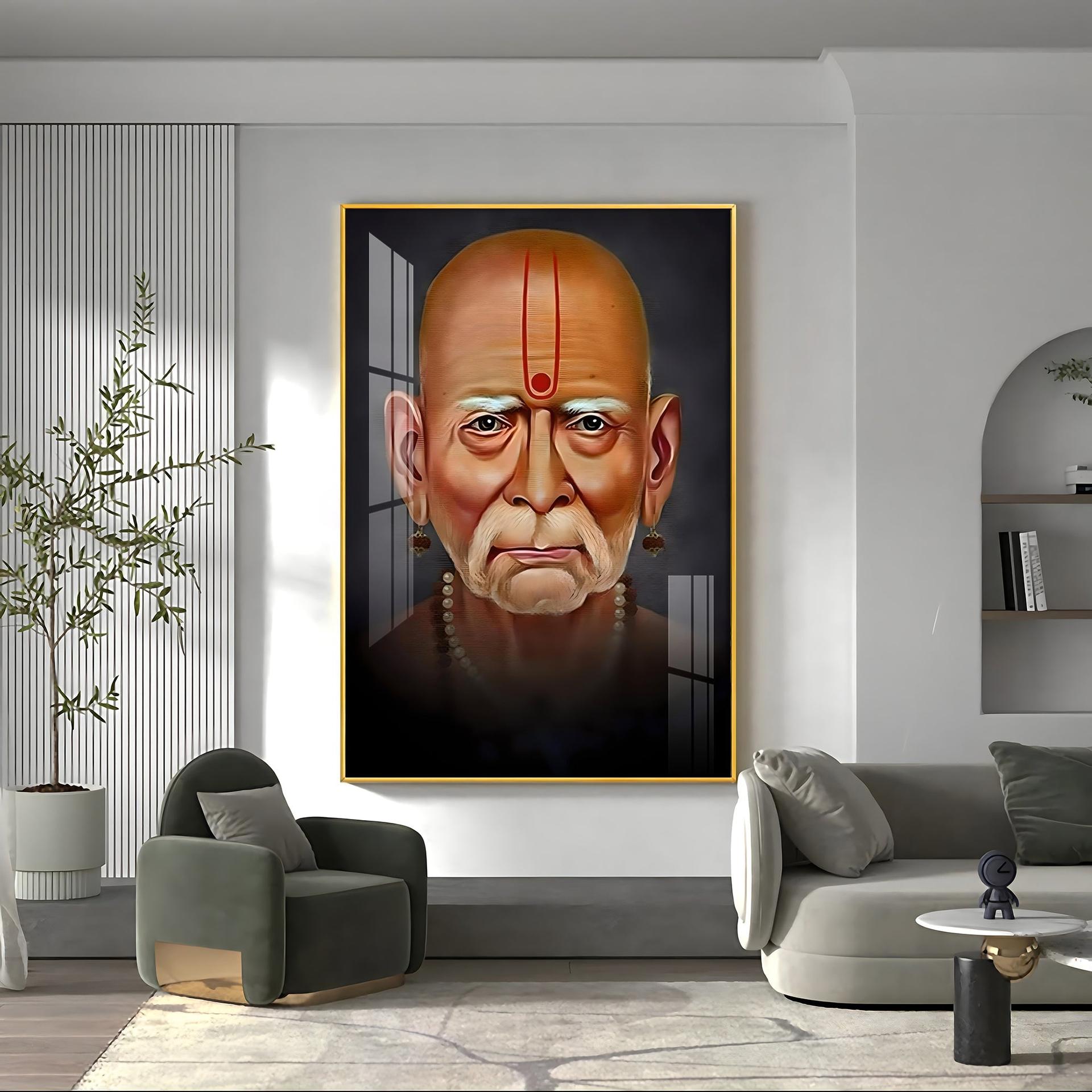 Crimson Visage Premium Vertical Acrylic Wall Art - Image 10