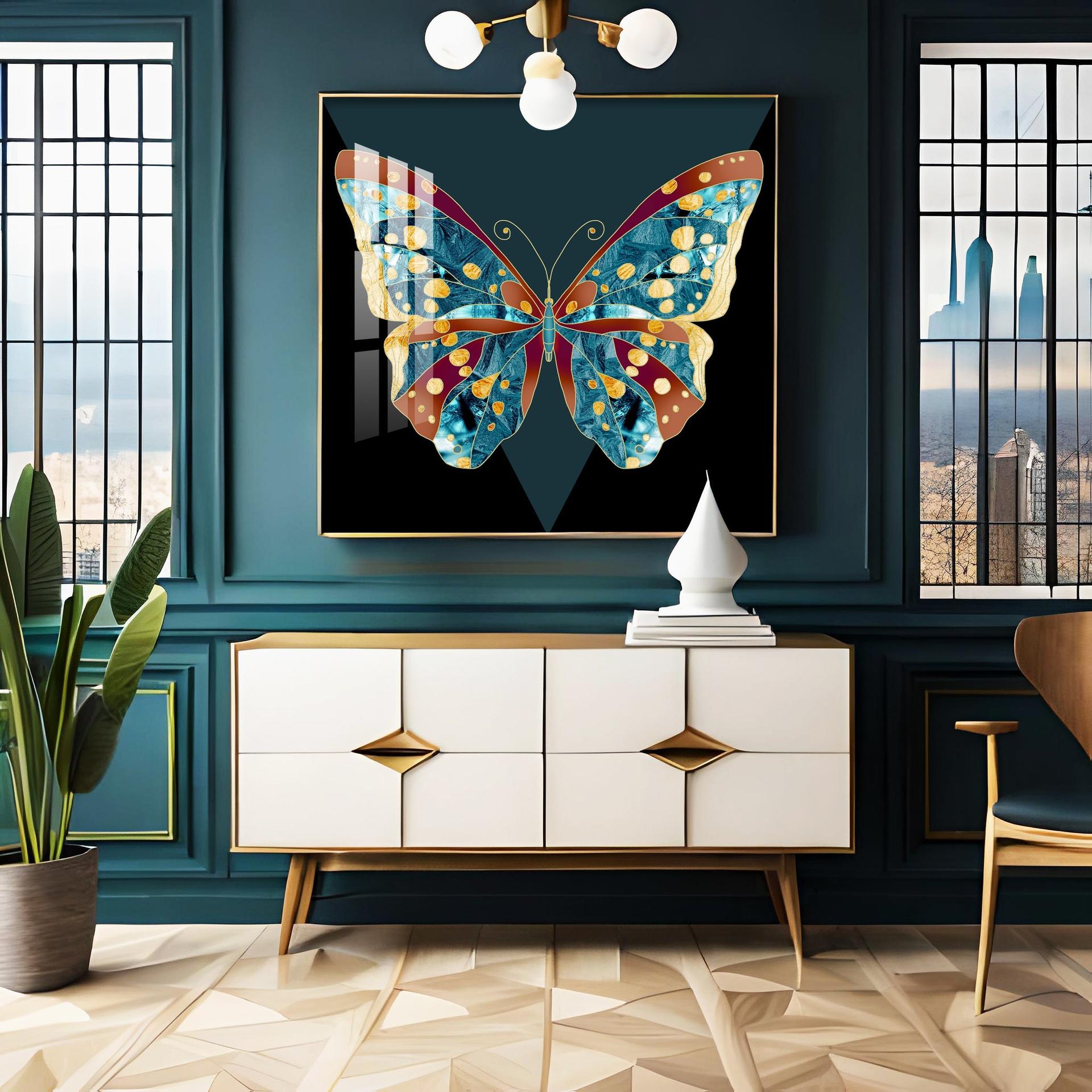 Heavenly Butterfly Premium Acrylic Square Wall Art - Image 4