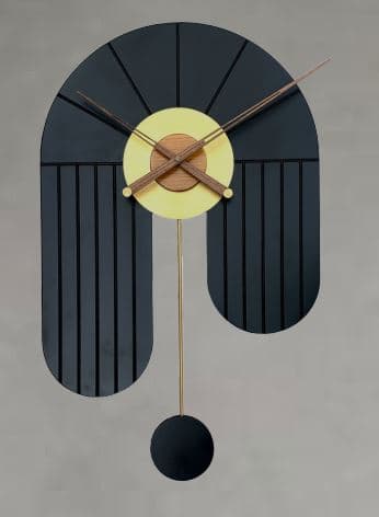 Textured Abstract Shaped Contemporary Wall Clock - Image 3
