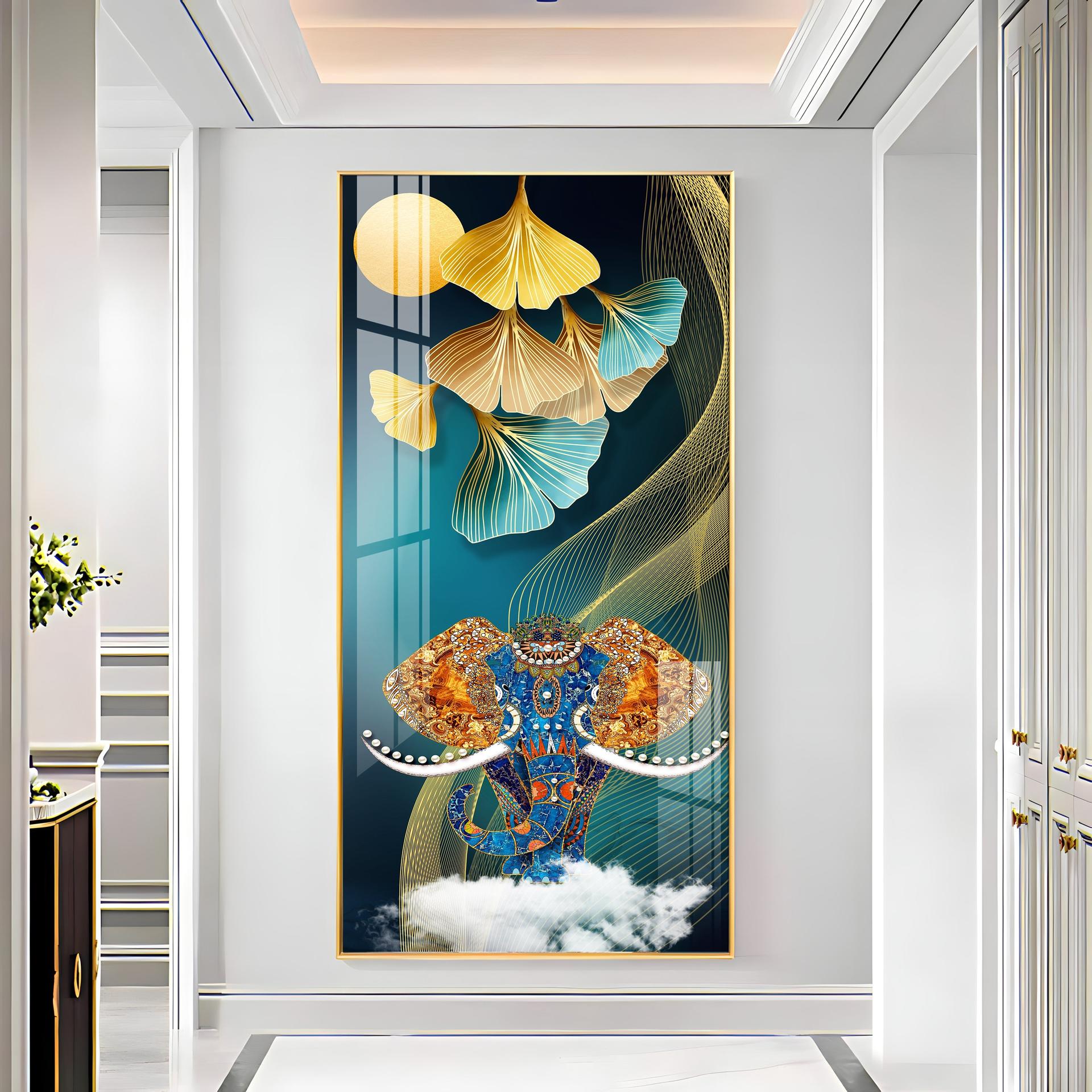 Jeweled Elephant Premium Acrylic Vertical Wall Art - Image 12