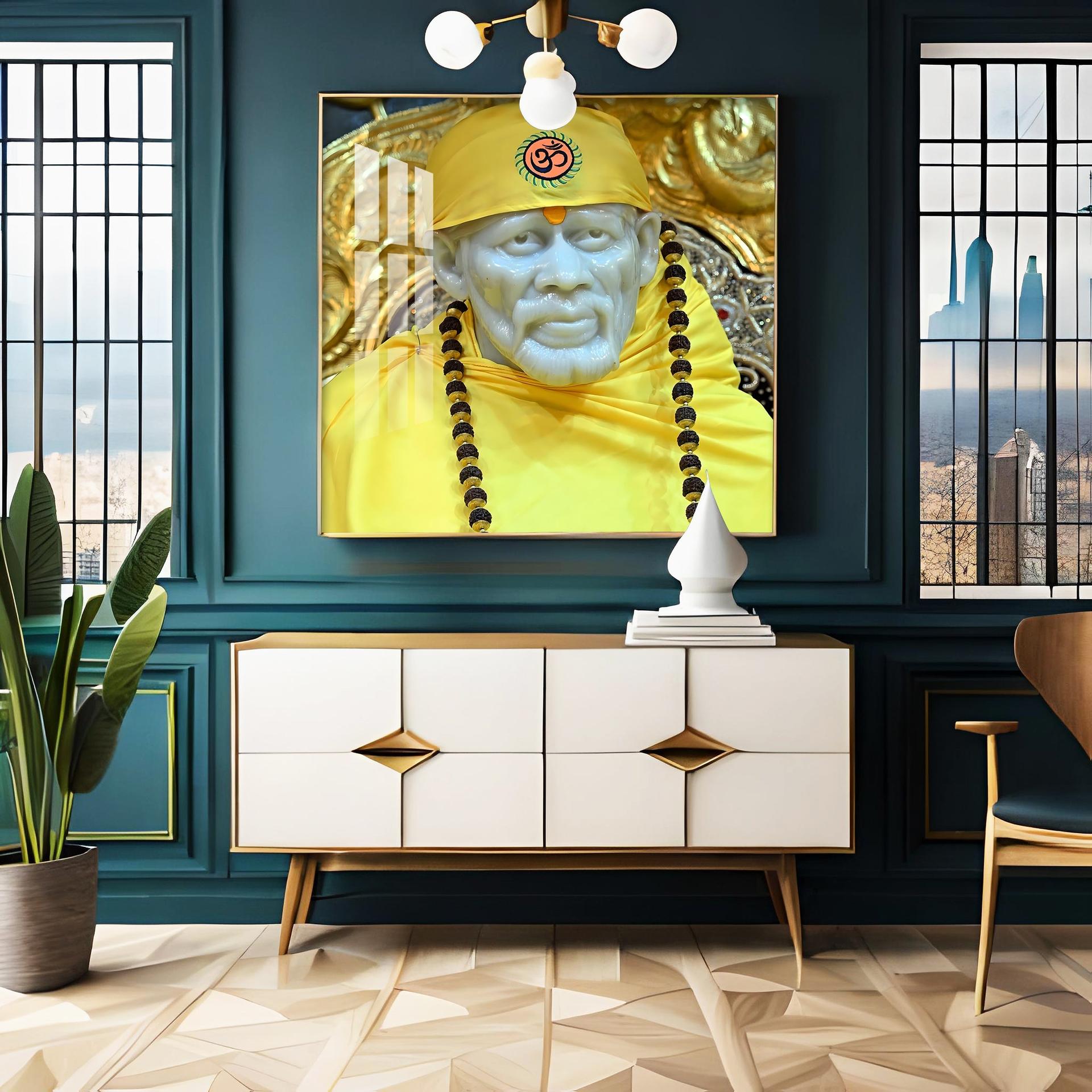 Jai Shree Sai Premium Acrylic Square Wall Art - Image 4