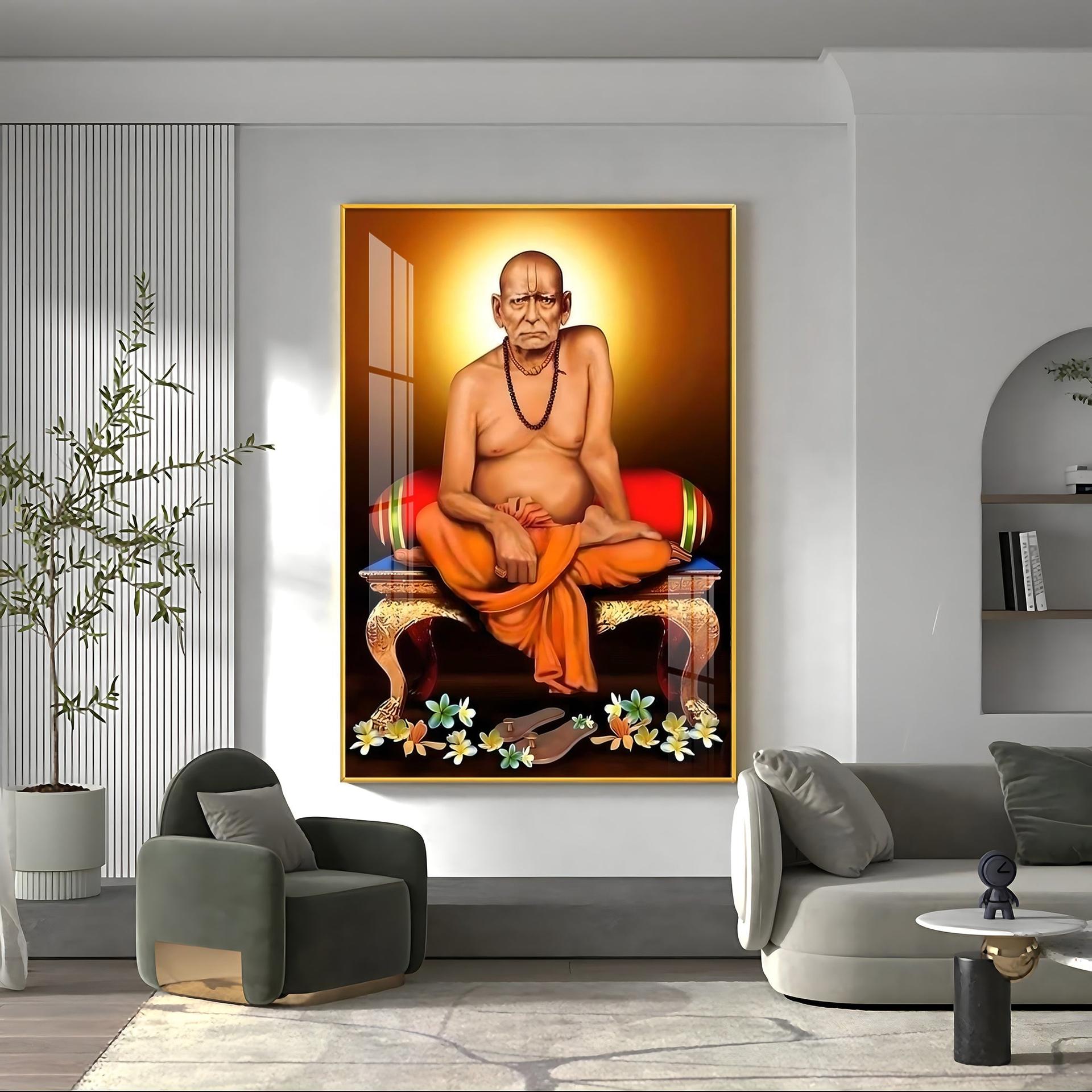 Portrait Of Shri Swami Samartha Premium Vertical Acrylic Wall Art - Image 15