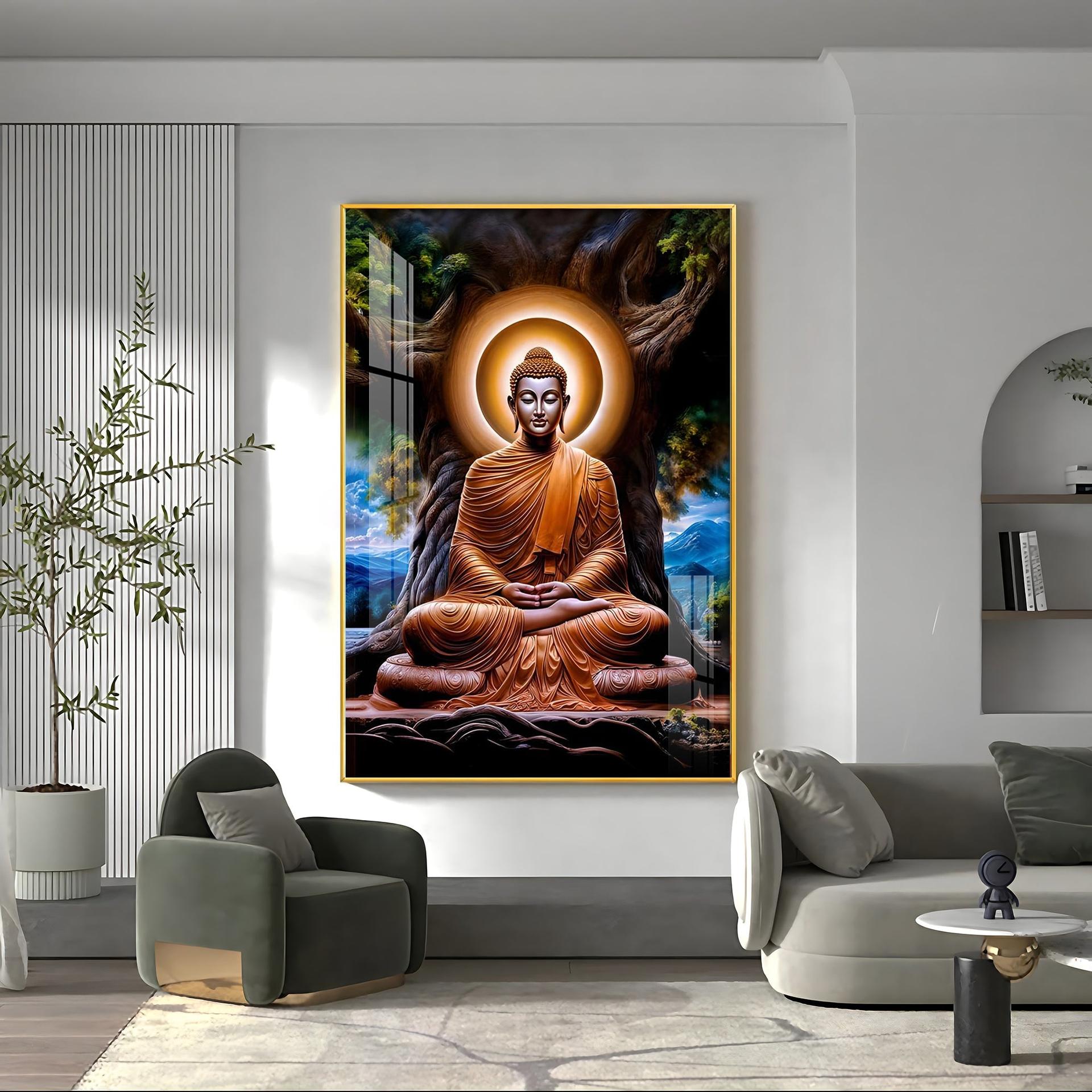 Masstone Buddha Premium Acrylic Vertical Wall Art - Image 3