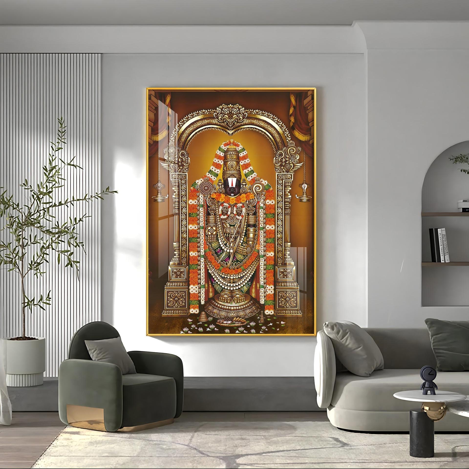 Majestic Lord Tirupati Balaji Premium Vertical Acrylic Wall Art - Image 17