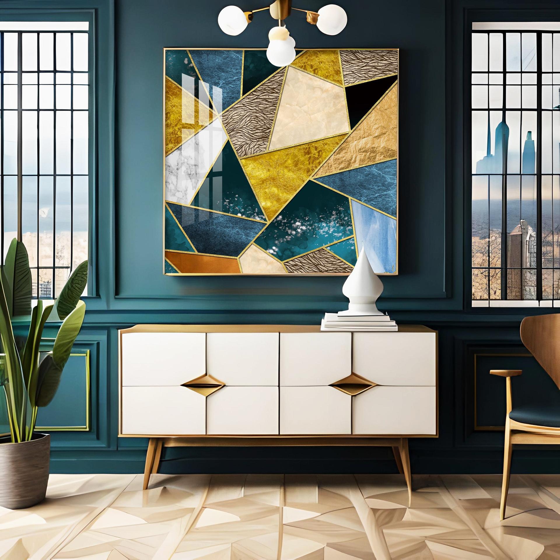 Abstract Colorful Patterns Premium Acrylic Square Wall Art - Image 4