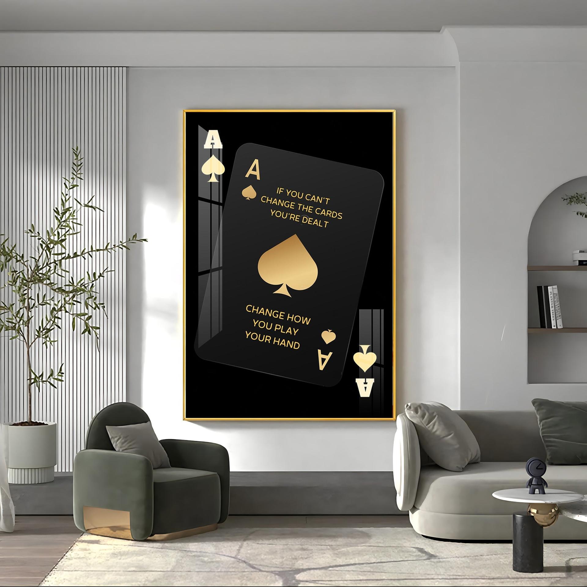 If You Can't Change The Cards Premium Acrylic Vertical Wall Art - Image 3