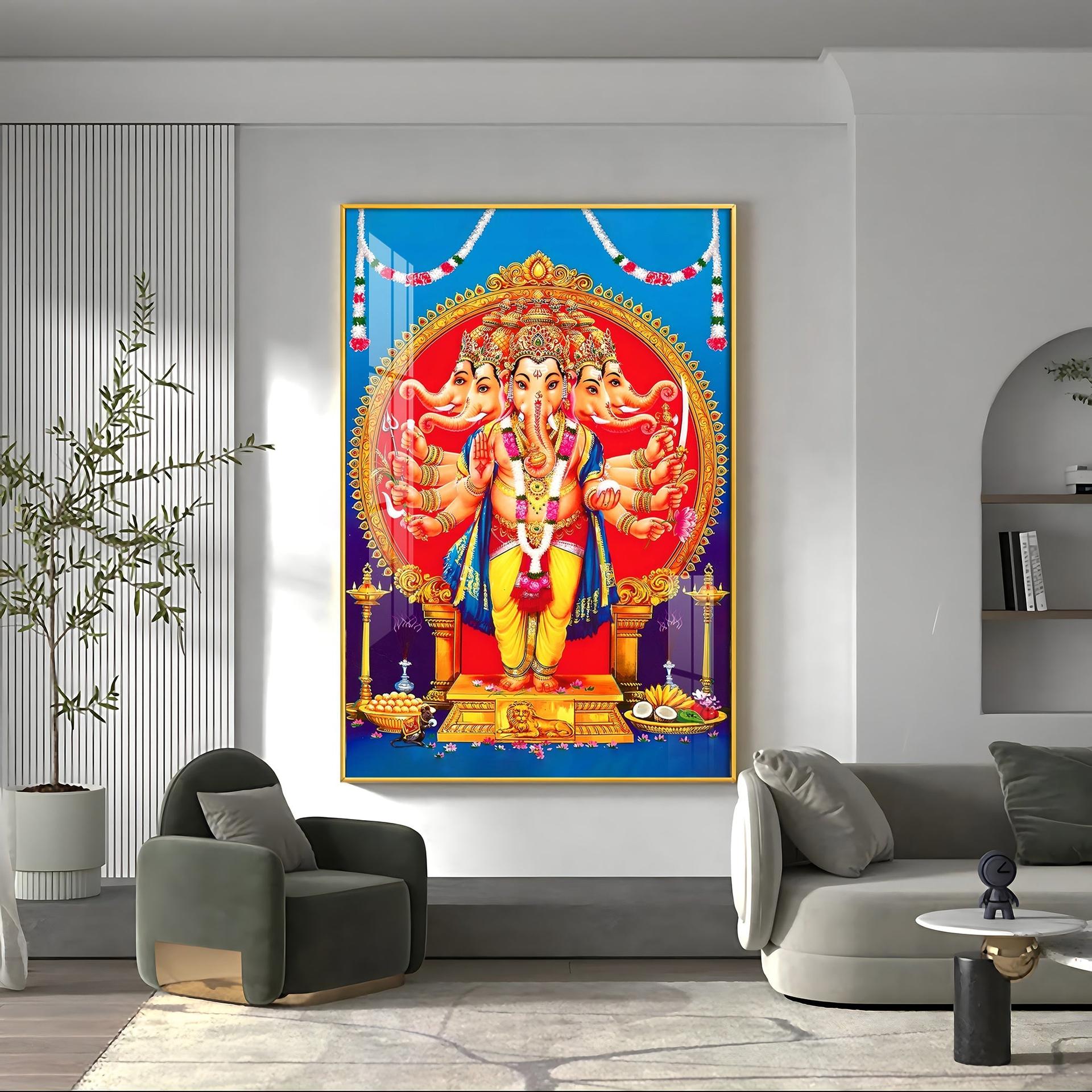 Ganesha's Embrace Premium Vertical Acrylic Wall Art - Image 13