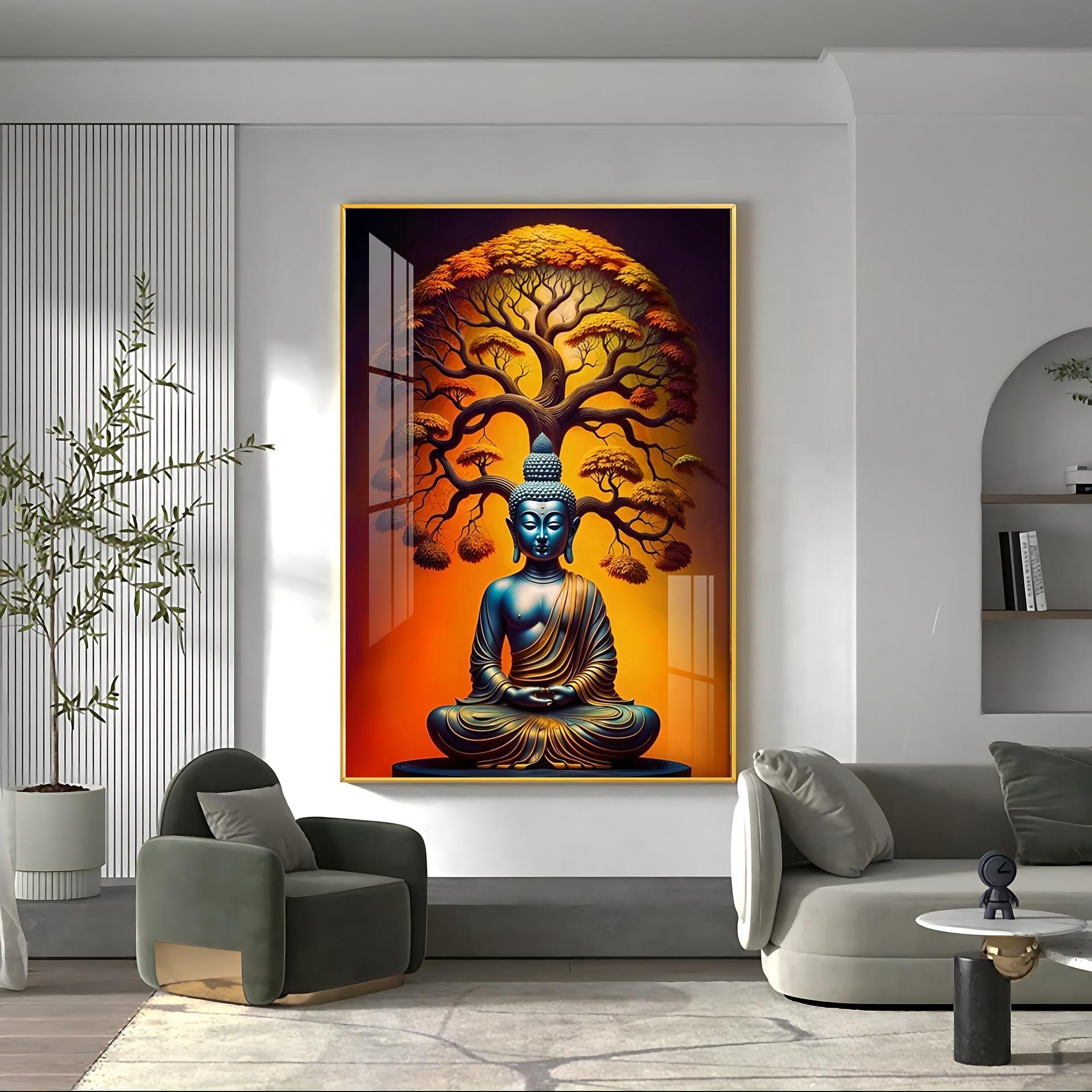 Enlighten Buddha Premium Acrylic Vertical Wall Art - Image 4