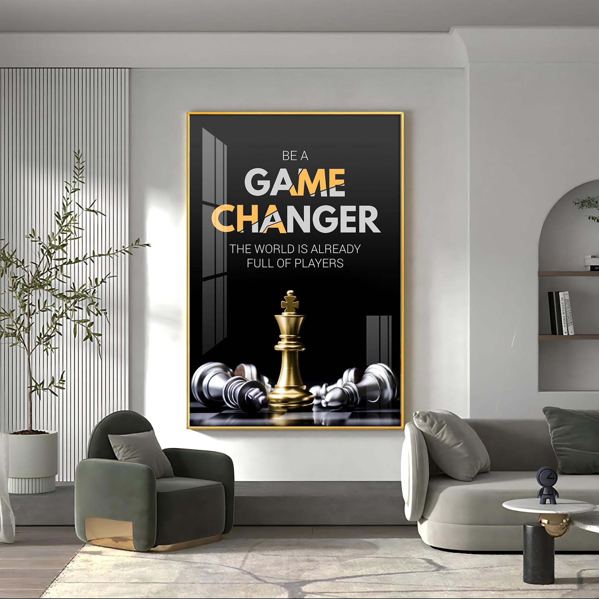 Be A Game Changer Premium Acrylic Vertical Wall Art - Image 3