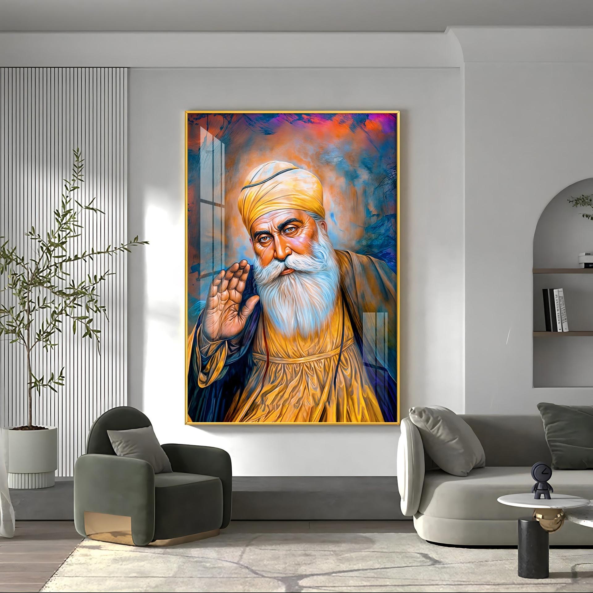 Divine Guru Ji Premium Vertical Acrylic Wall Art - Image 8