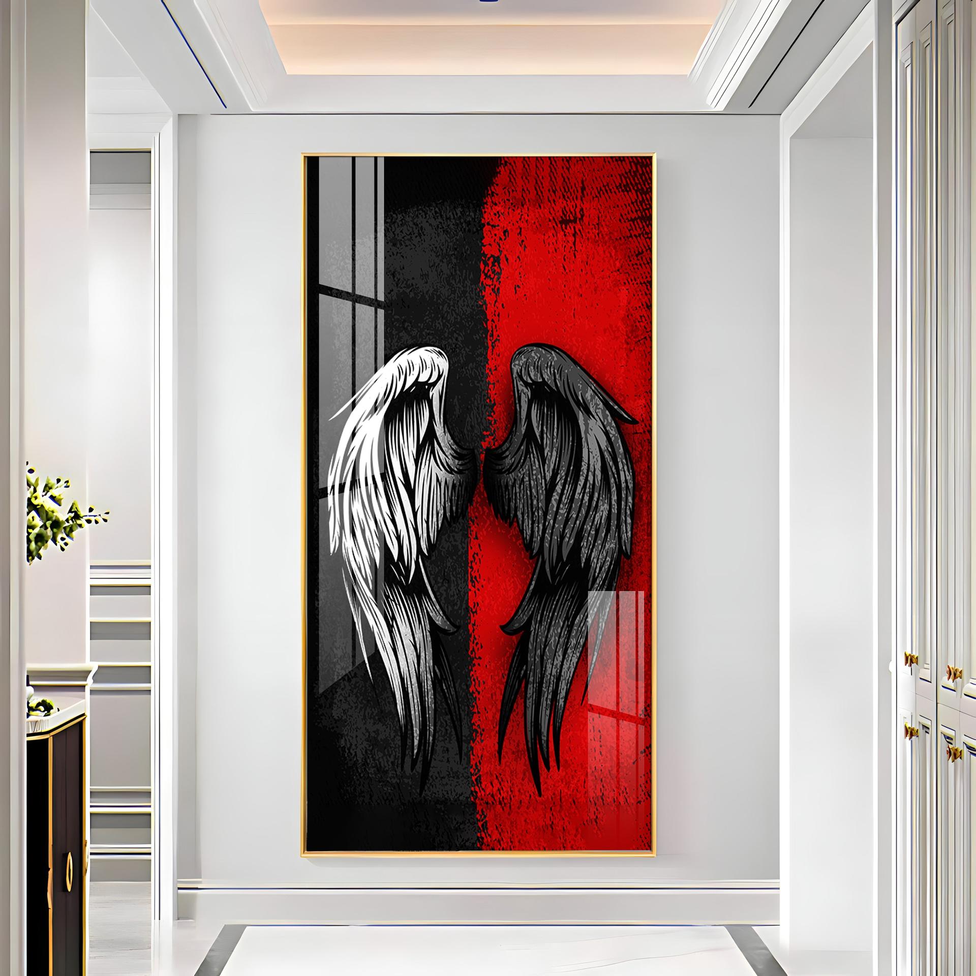 Shadowed Wings Of Passion Premium Acrylic Vertical Wall Art