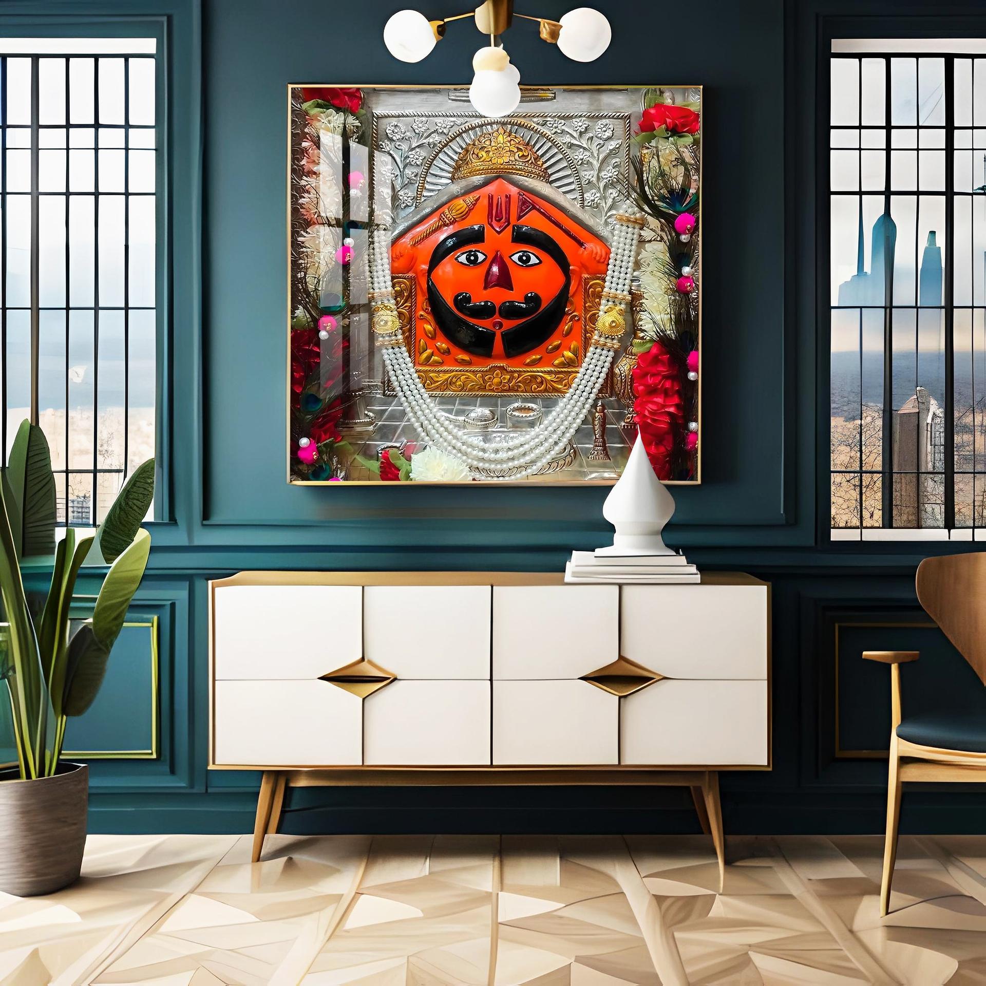 Salasar Balaji Maharaj Premium Acrylic Square Wall Art - Image 4