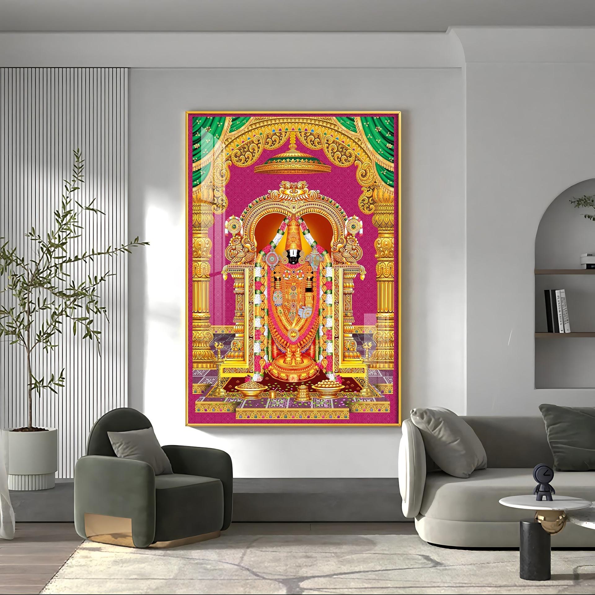 Sri Venkateswara Swamy Blessing Premium Acrylic Vertical Wall Art - Image 8