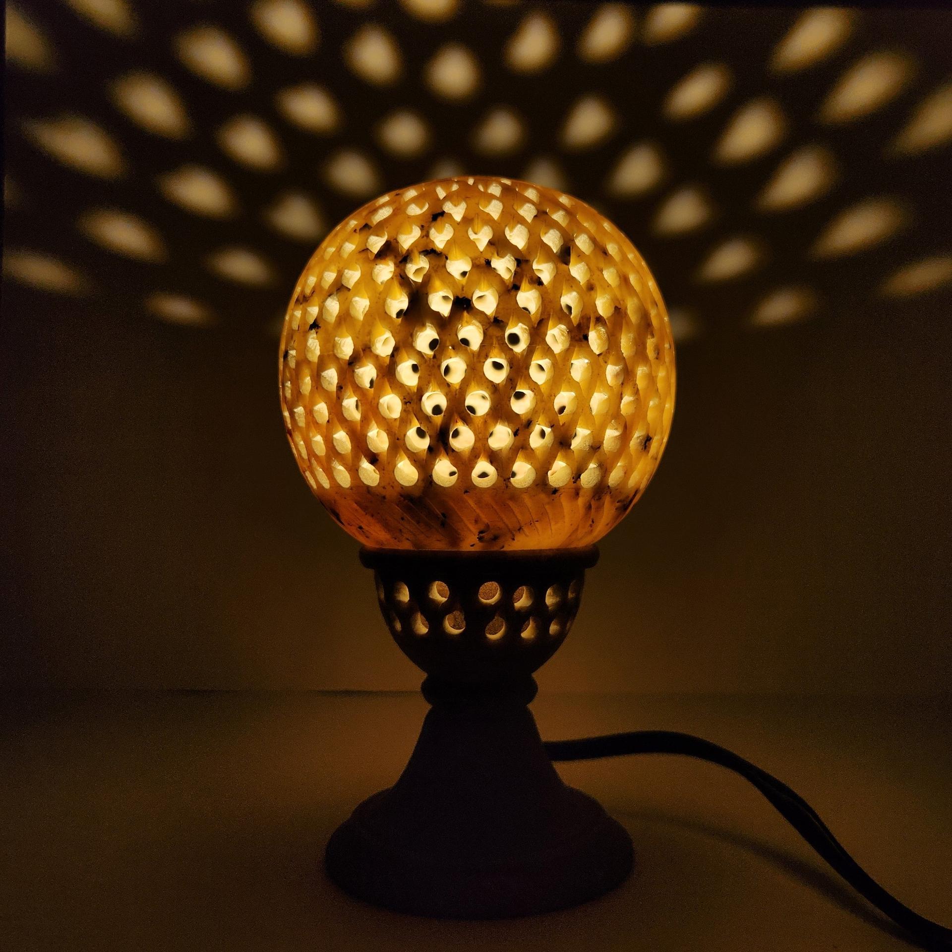 Hand-Carved Stone Lamps