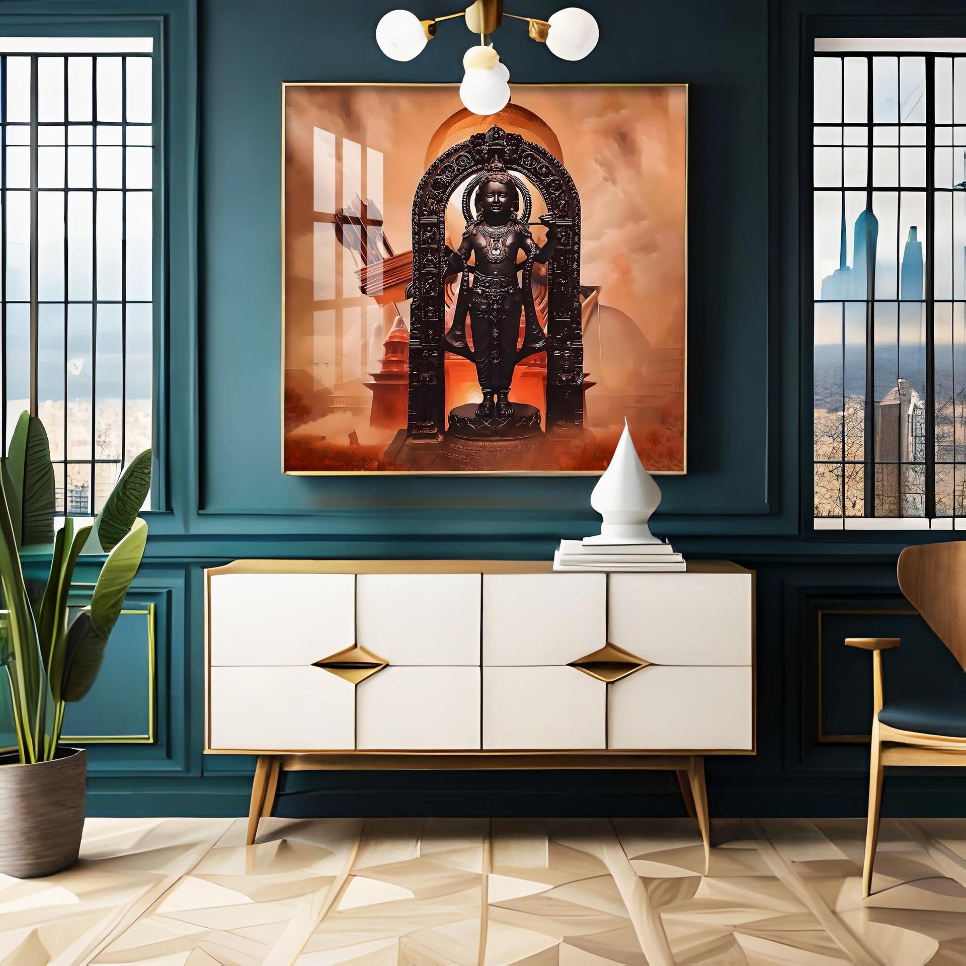 Ayodhya Ram Premium Acrylic Square Wall Art - Image 4