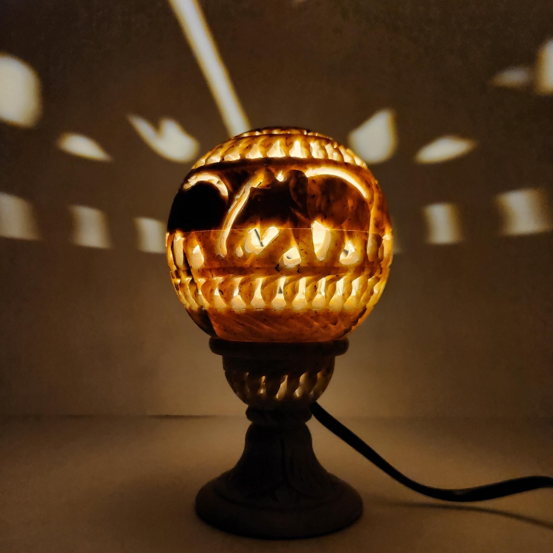 Hand-Carved Stone Lamps - Image 7