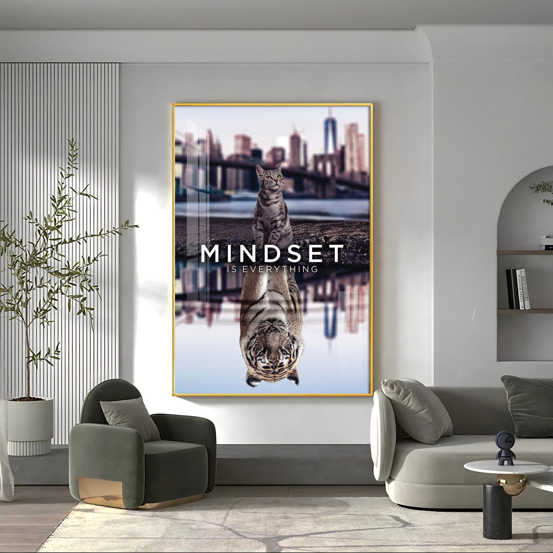 Mindset Is Everything Premium Acrylic Vertical Wall Art - Image 3