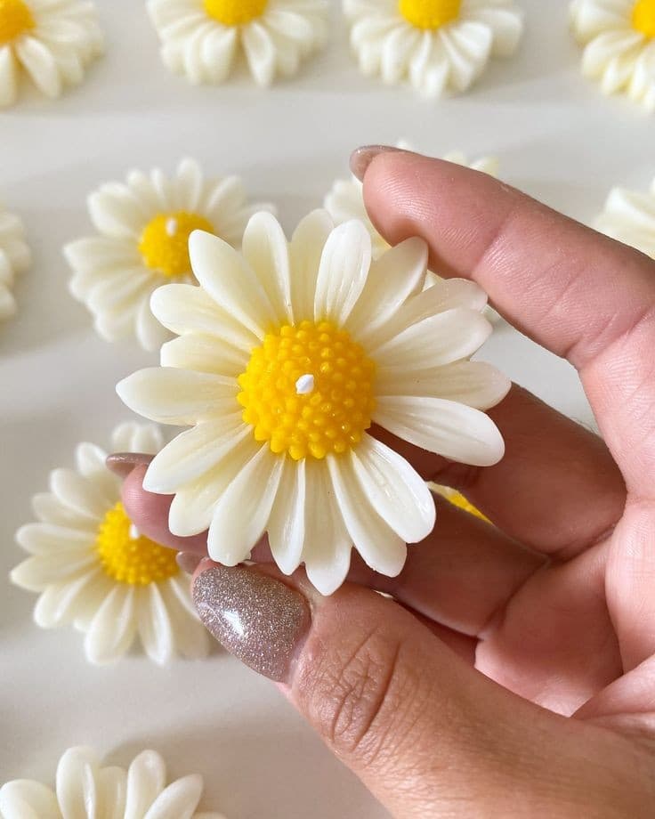 Floating Daisy Candle (set Of 3) - Image 3