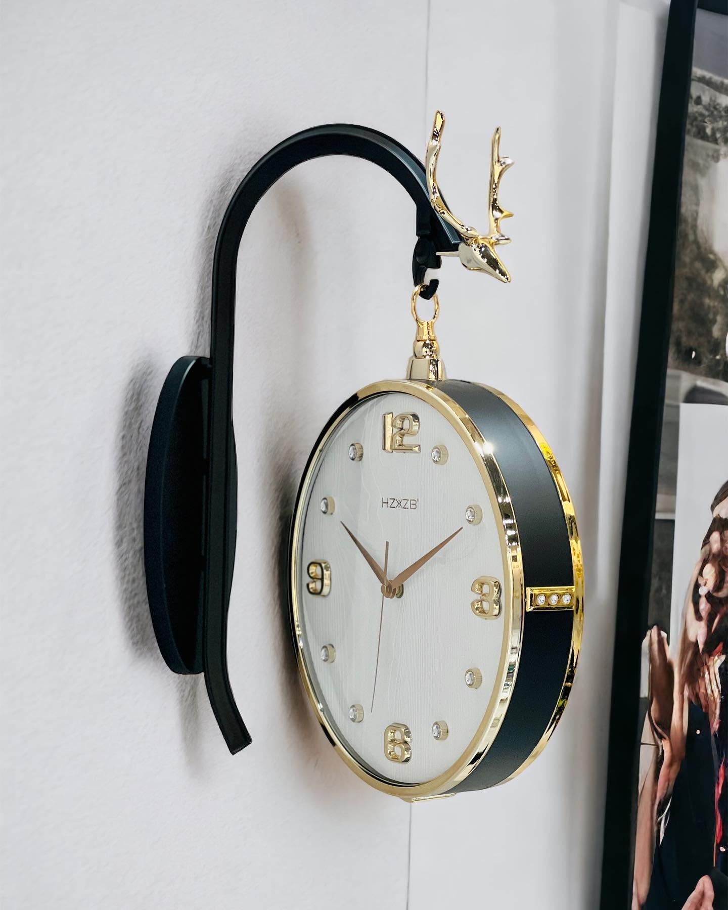Double Side Hanging Wall Clock