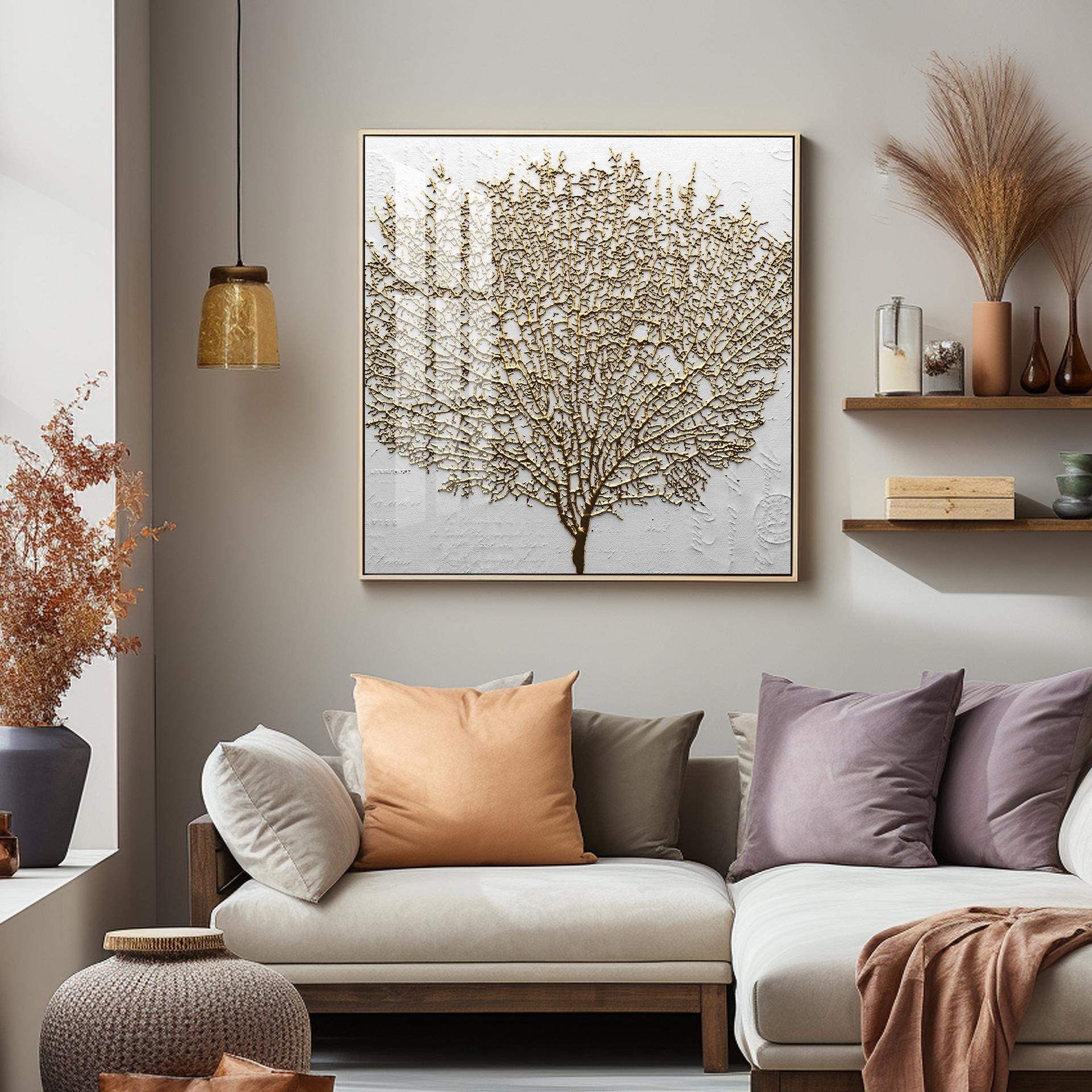 Golden Tree Premium Acrylic Square Wall Art - Image 9
