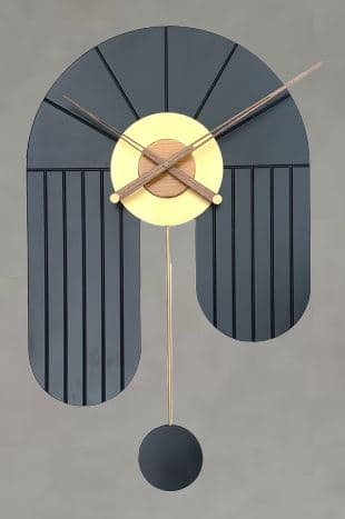 Textured Abstract Shaped Contemporary Wall Clock