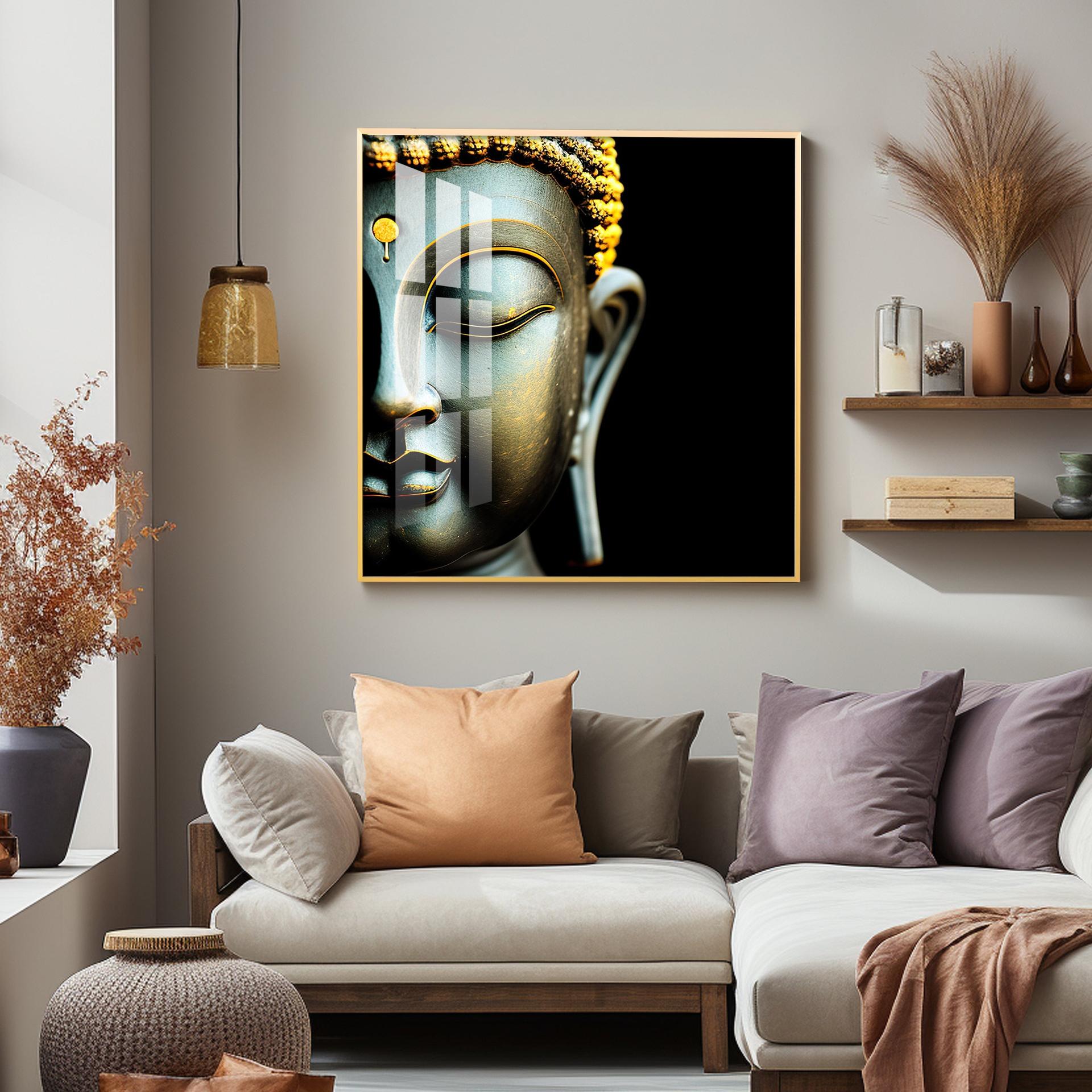 Buddha Statue Premium Acrylic Square Wall Art - Image 5